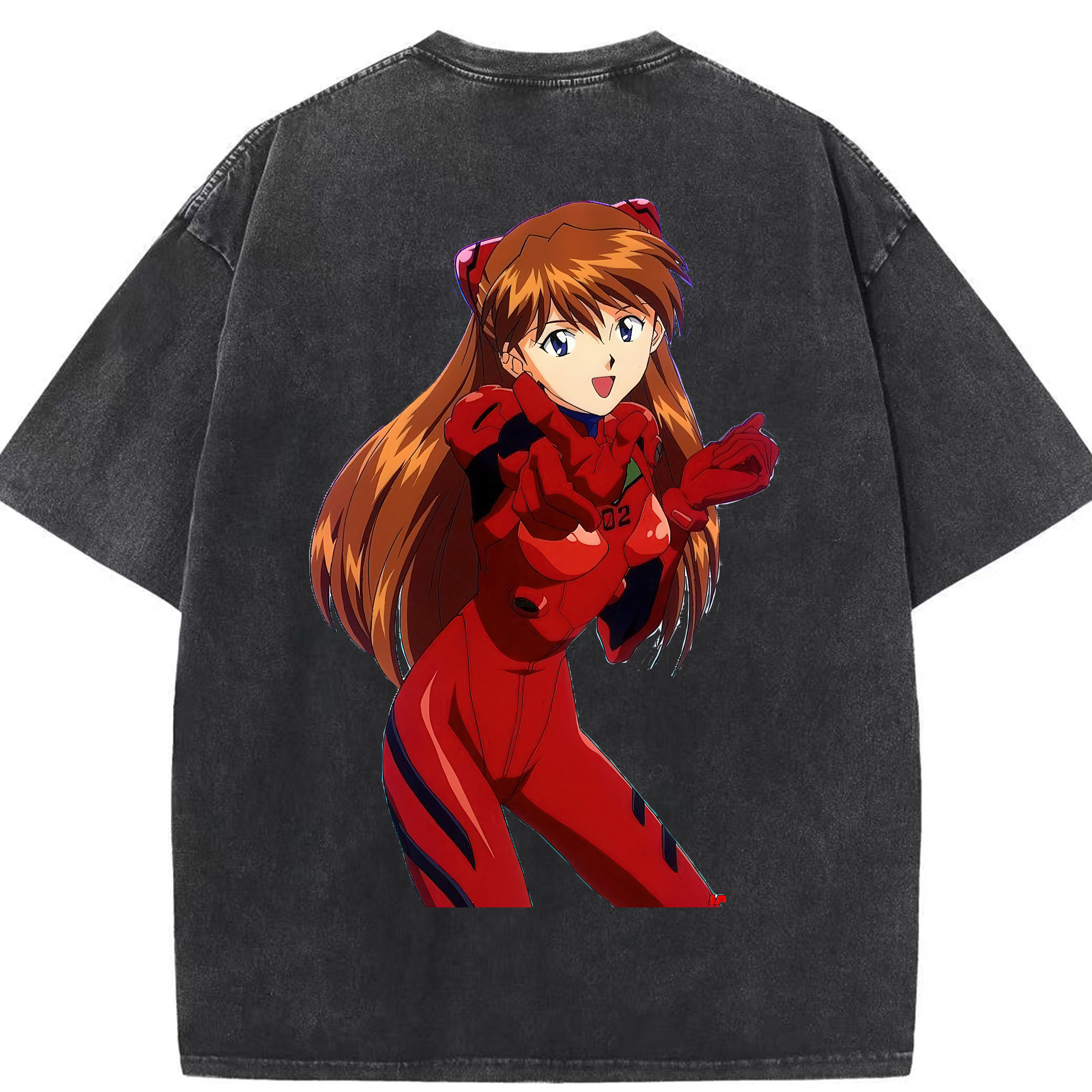 （画像用） EVA 新世紀エヴァンゲリオン 綿100% ヴィンテージ風 半袖Tシャツ（背面プリント）