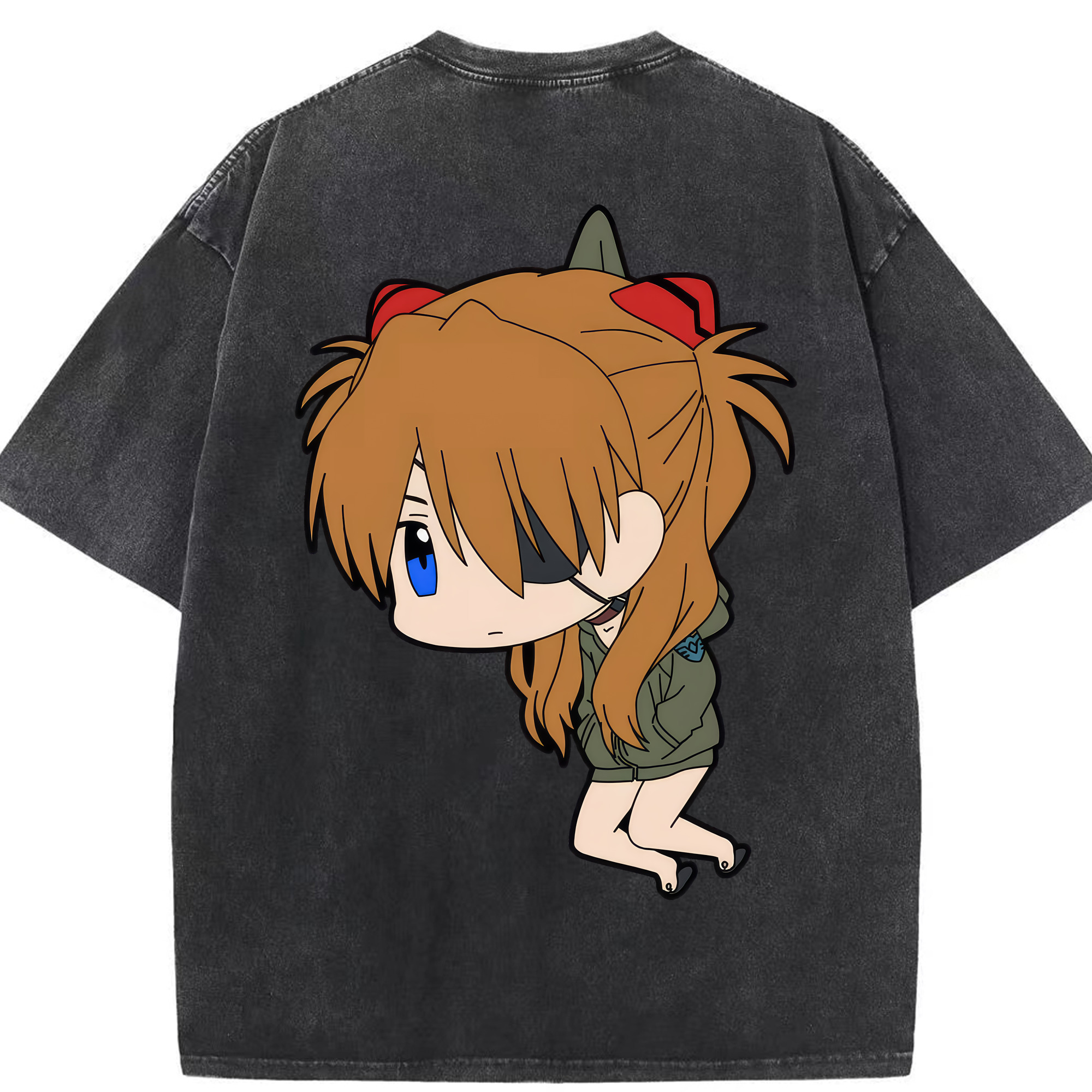 （画像用） EVA 新世紀エヴァンゲリオン 綿100% ヴィンテージ風 半袖Tシャツ（背面プリント）