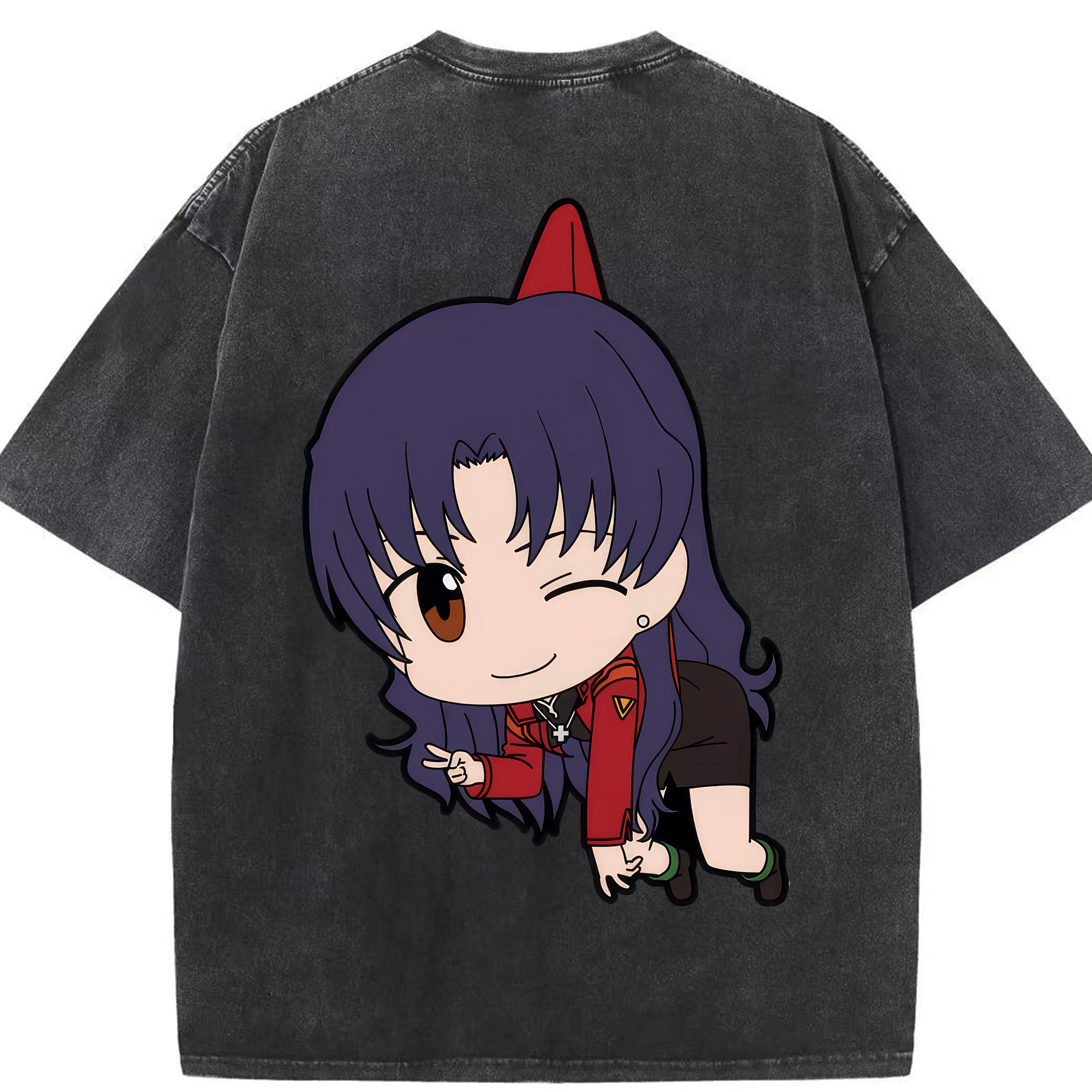 （画像用） EVA 新世紀エヴァンゲリオン 綿100% ヴィンテージ風 半袖Tシャツ（背面プリント）