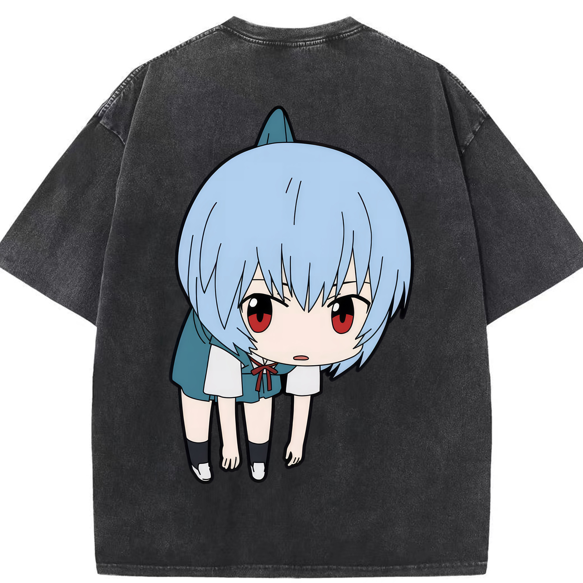 （画像用） EVA 新世紀エヴァンゲリオン 綿100% ヴィンテージ風 半袖Tシャツ（背面プリント）