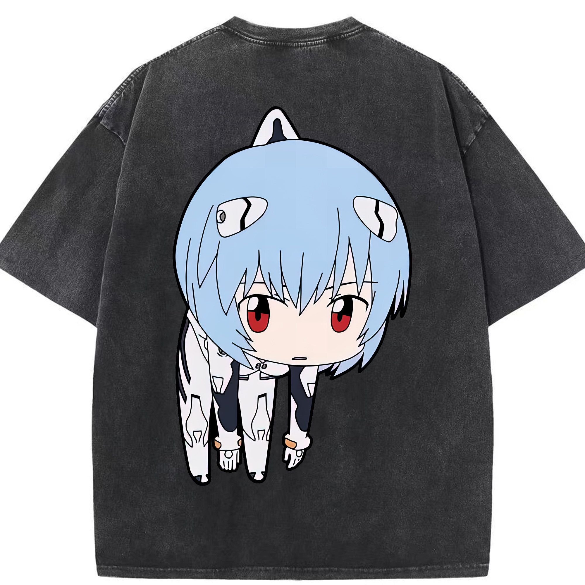 （画像用） EVA 新世紀エヴァンゲリオン 綿100% ヴィンテージ風 半袖Tシャツ（背面プリント）