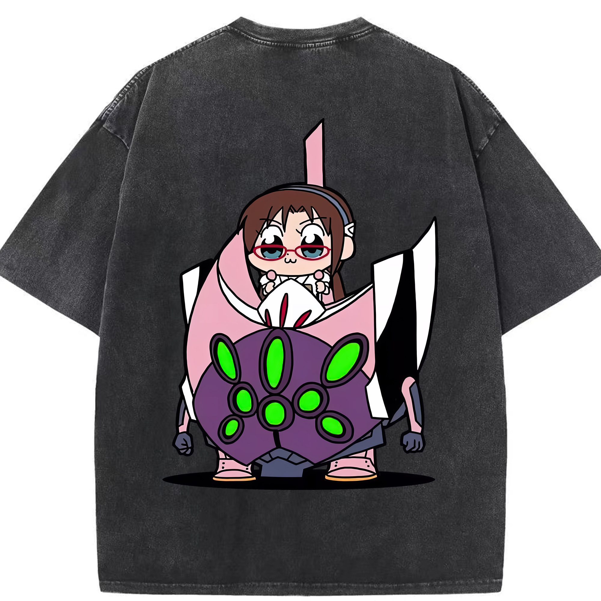 （画像用） EVA 新世紀エヴァンゲリオン 綿100% ヴィンテージ風 半袖Tシャツ（背面プリント）