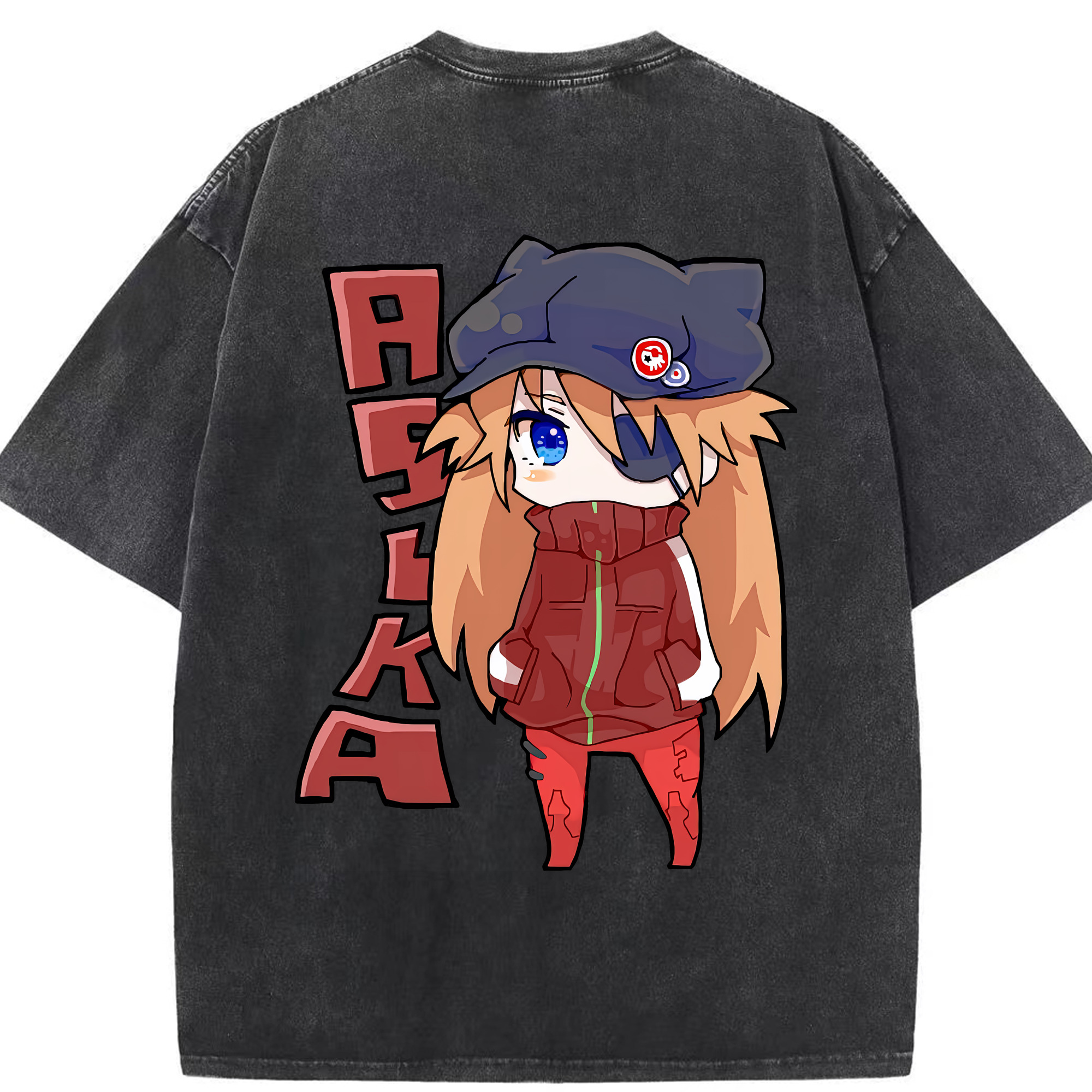 （画像用） EVA 新世紀エヴァンゲリオン 綿100% ヴィンテージ風 半袖Tシャツ（背面プリント）