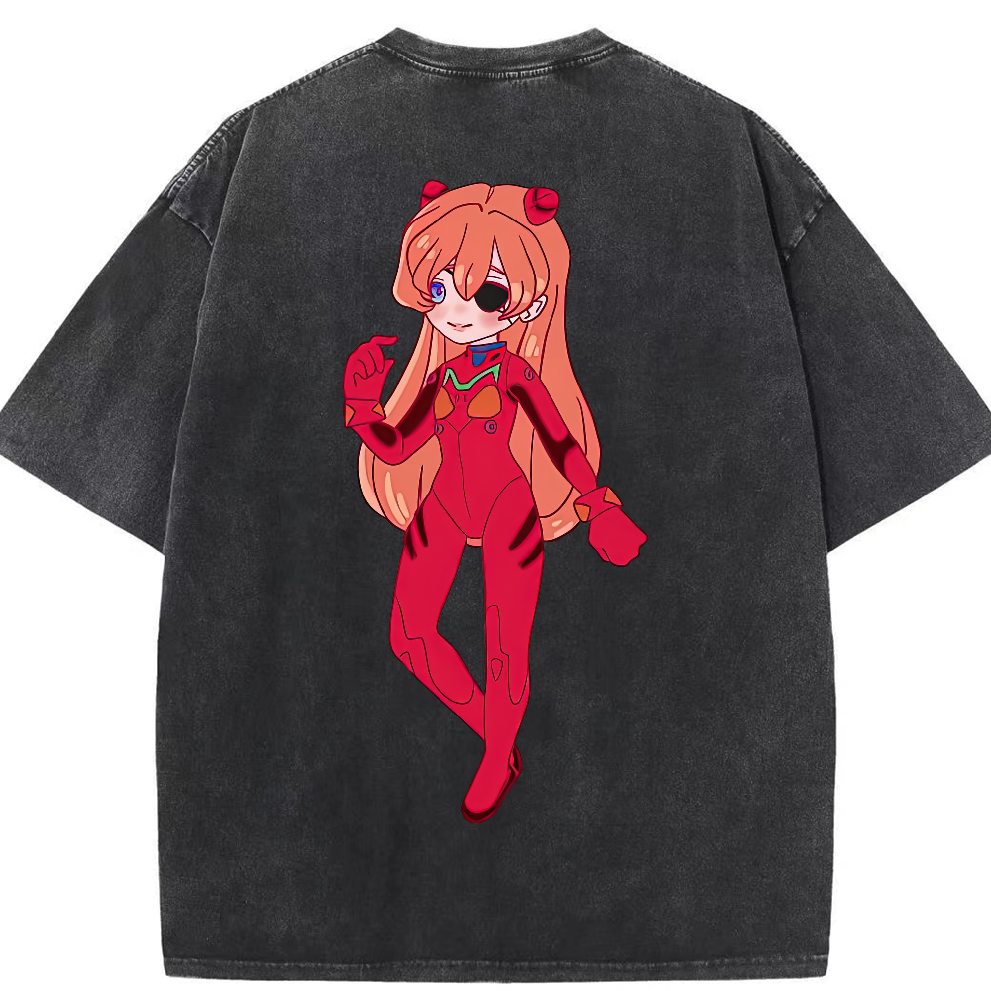 （画像用） EVA 新世紀エヴァンゲリオン 綿100% ヴィンテージ風 半袖Tシャツ（背面プリント）