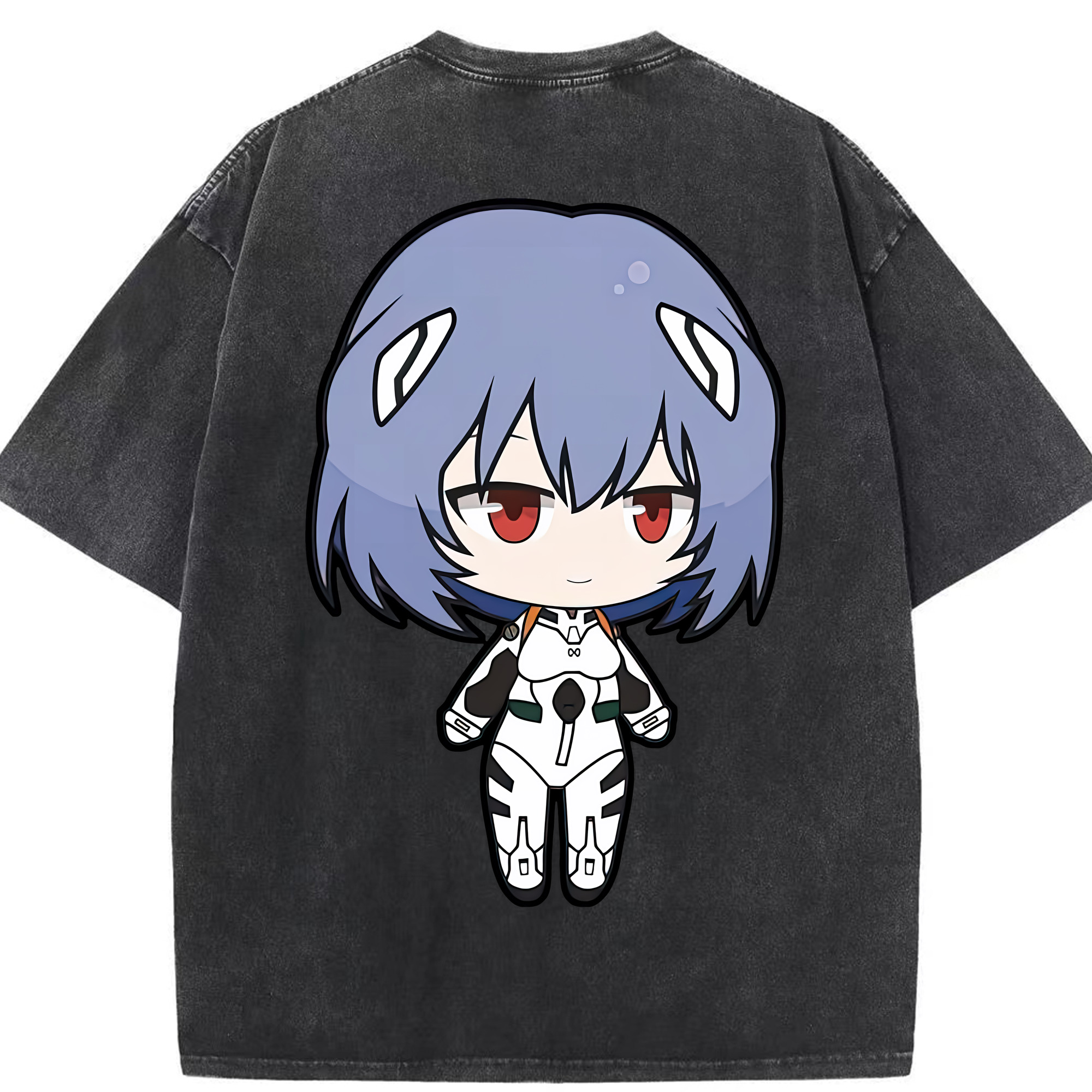 （画像用） EVA 新世紀エヴァンゲリオン 綿100% ヴィンテージ風 半袖Tシャツ（背面プリント）
