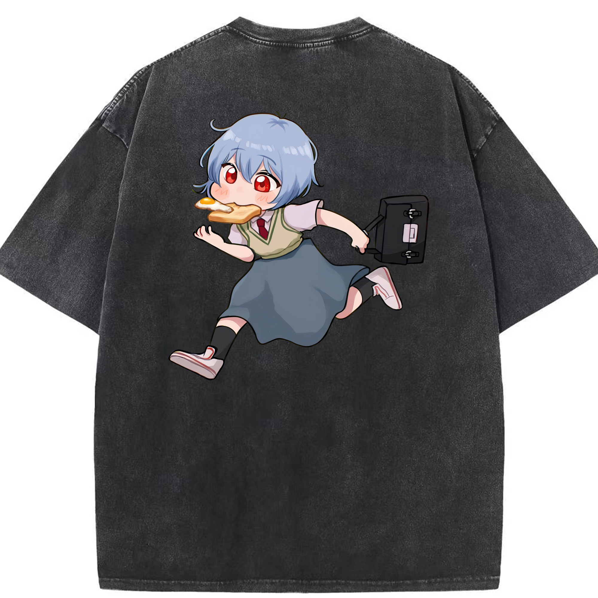 （画像用） EVA 新世紀エヴァンゲリオン 綿100% ヴィンテージ風 半袖Tシャツ（背面プリント）