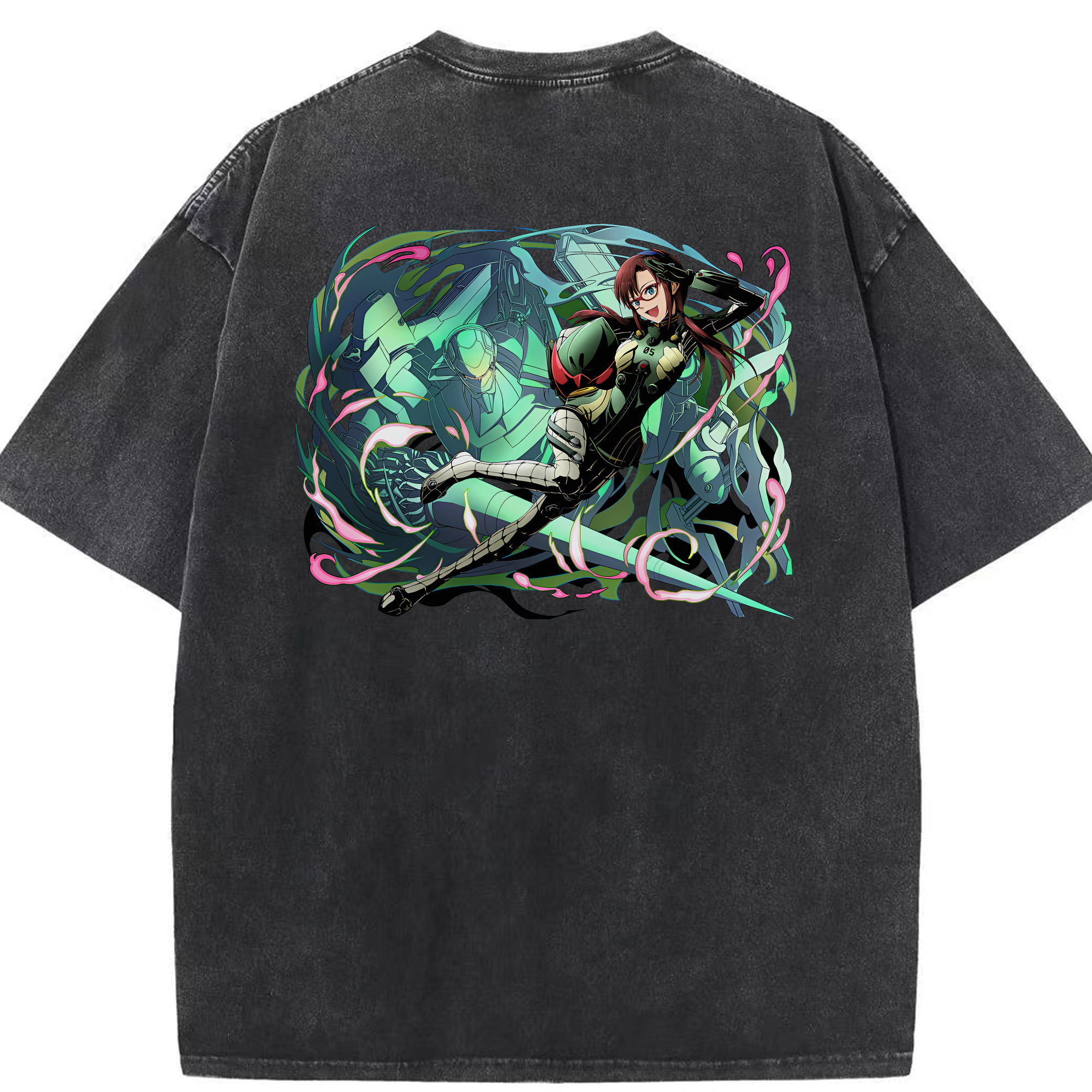（画像用） EVA 新世紀エヴァンゲリオン 綿100% ヴィンテージ風 半袖Tシャツ（背面プリント）