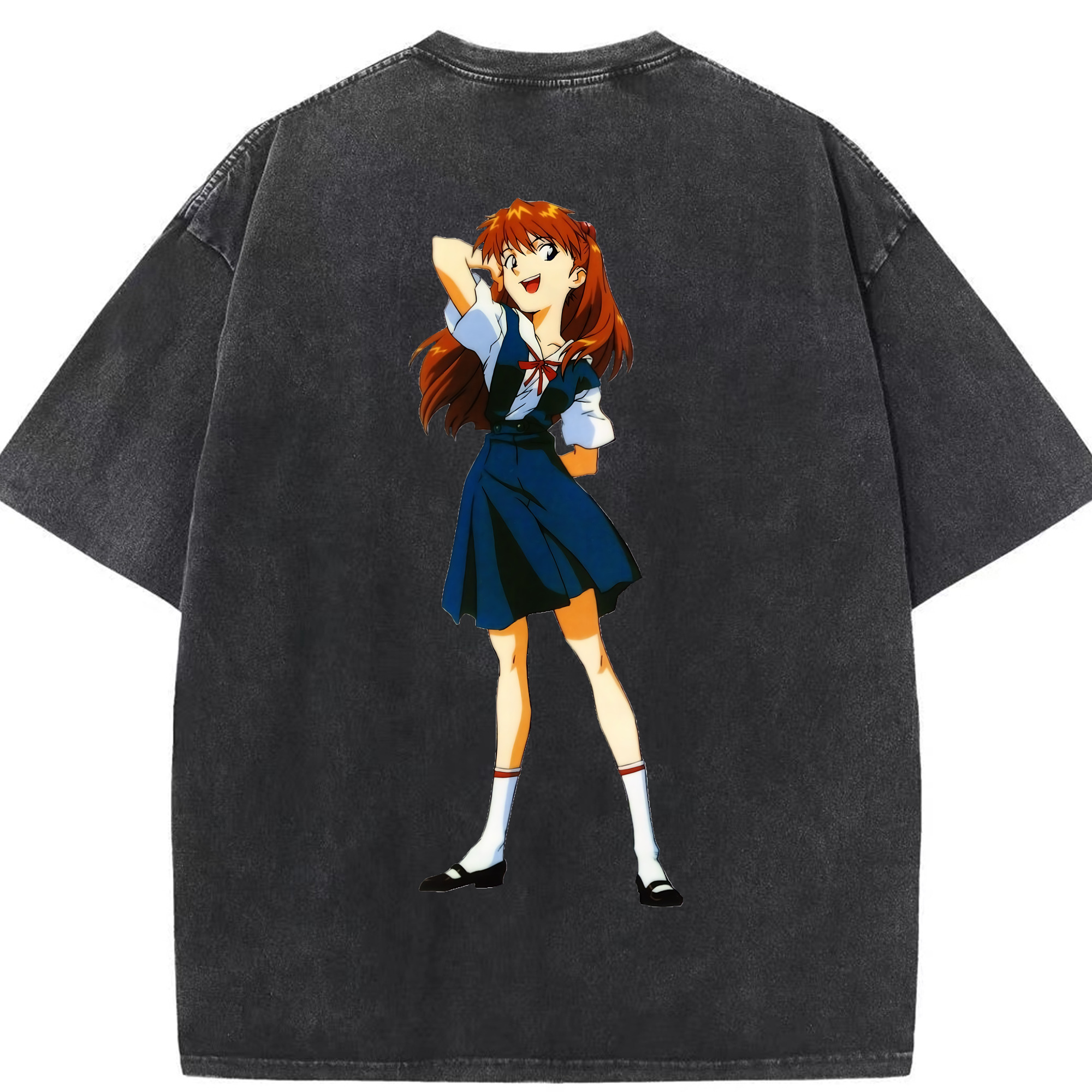 （画像用） EVA 新世紀エヴァンゲリオン 綿100% ヴィンテージ風 半袖Tシャツ（背面プリント）