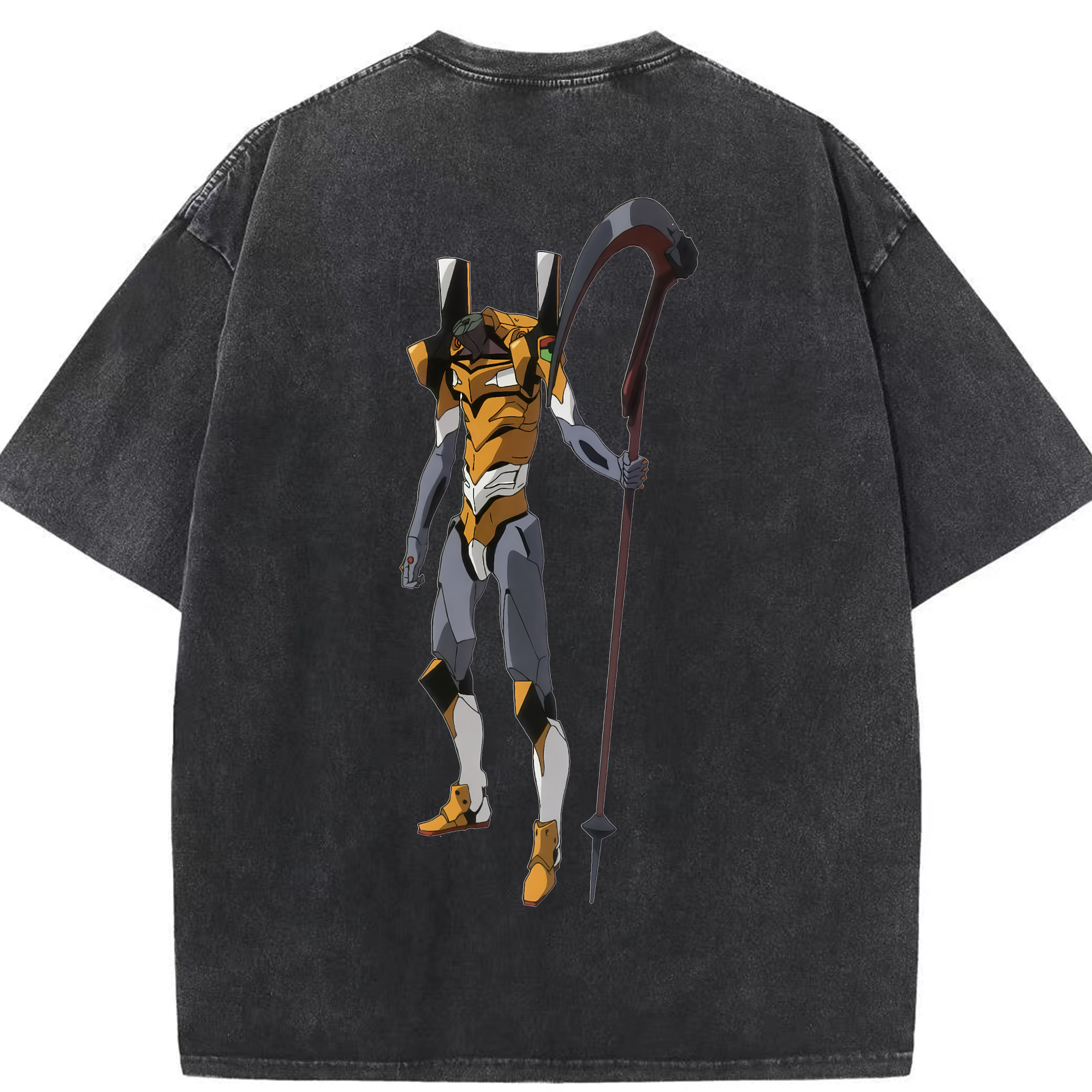 （画像用） EVA 新世紀エヴァンゲリオン 綿100% ヴィンテージ風 半袖Tシャツ（背面プリント）