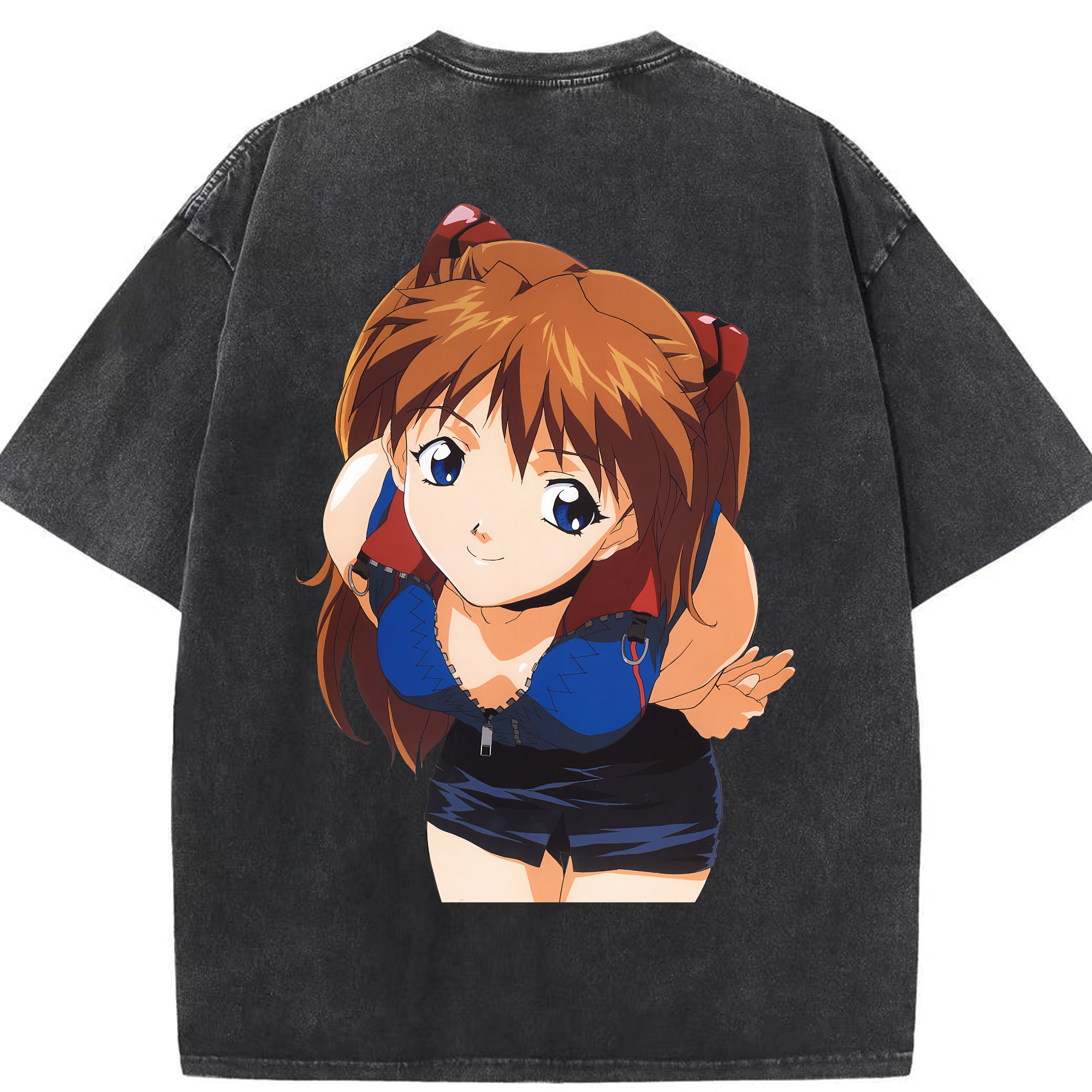 （画像用） EVA 新世紀エヴァンゲリオン 綿100% ヴィンテージ風 半袖Tシャツ（背面プリント）