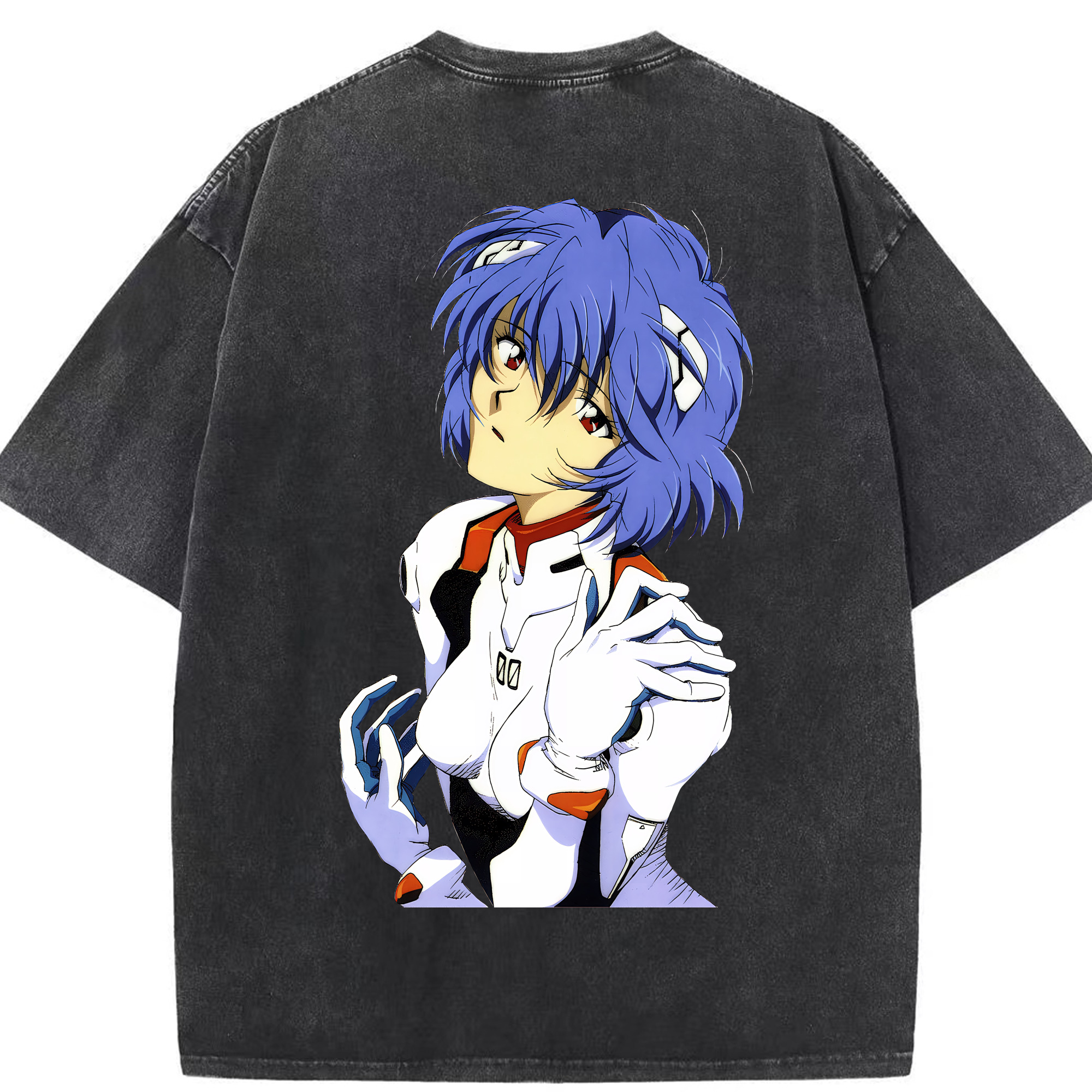 （画像用） EVA 新世紀エヴァンゲリオン 綿100% ヴィンテージ風 半袖Tシャツ（背面プリント）