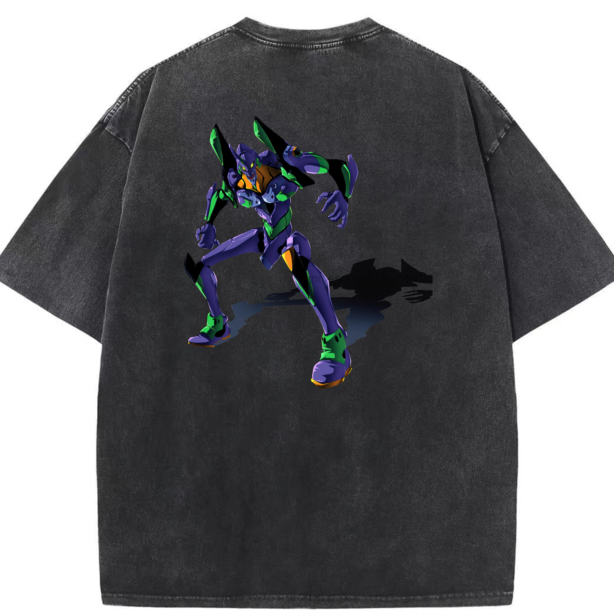 （画像用） EVA 新世紀エヴァンゲリオン 綿100% ヴィンテージ風 半袖Tシャツ（背面プリント）