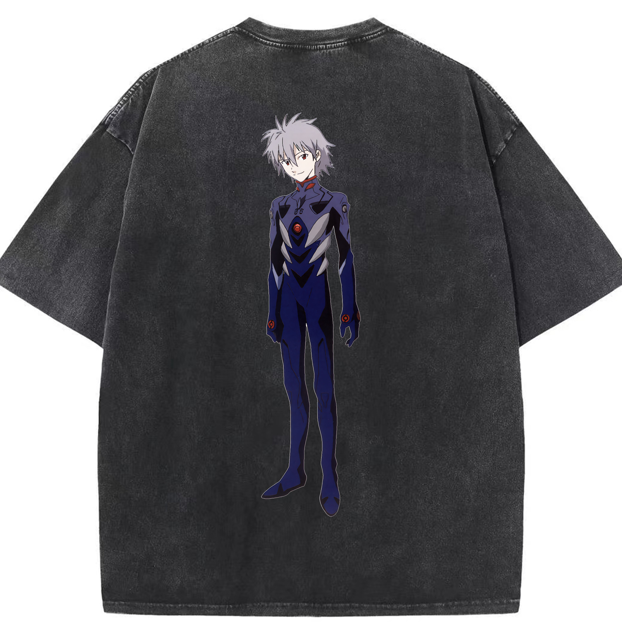 （画像用） EVA 新世紀エヴァンゲリオン 綿100% ヴィンテージ風 半袖Tシャツ（背面プリント）