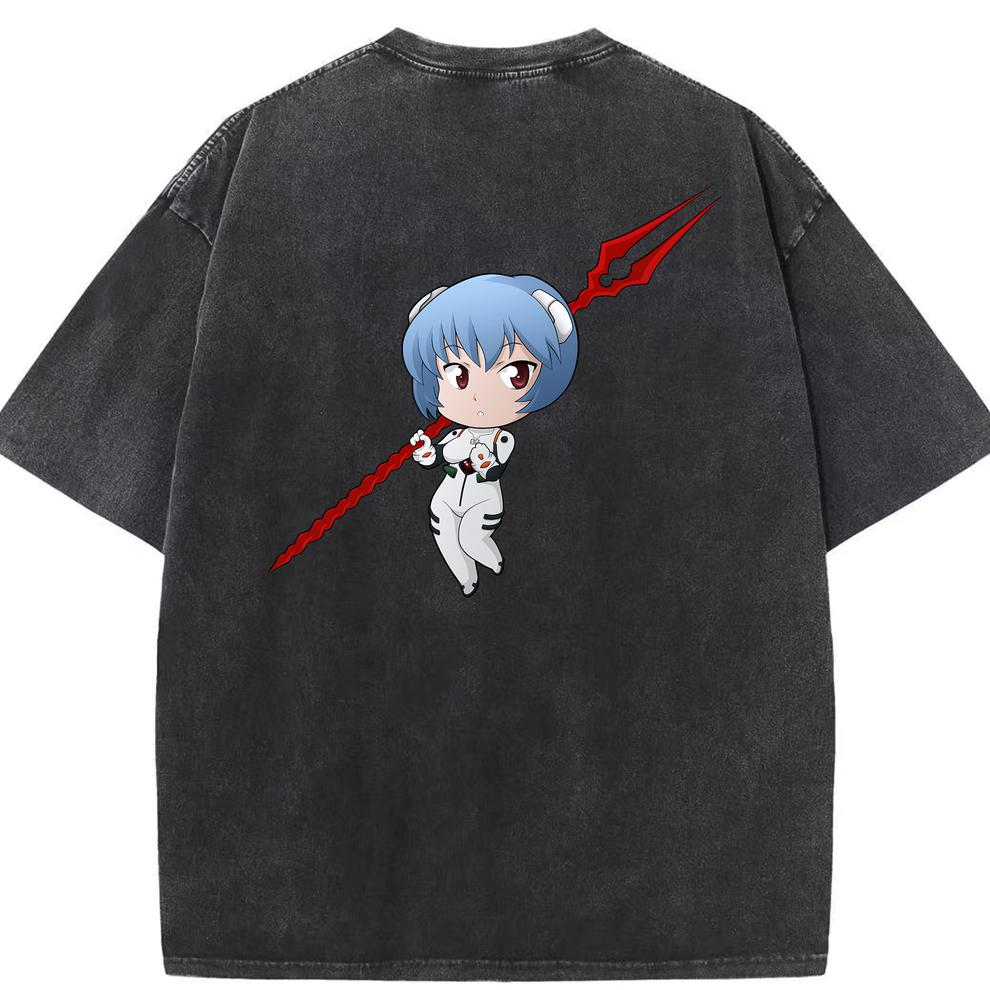 （画像用） EVA 新世紀エヴァンゲリオン 綿100% ヴィンテージ風 半袖Tシャツ（背面プリント）