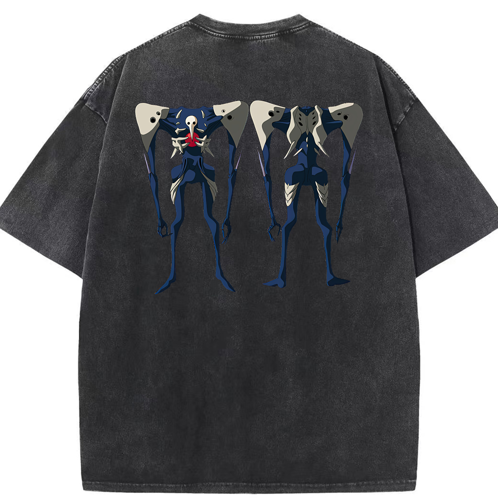 （画像用） EVA 新世紀エヴァンゲリオン 綿100% ヴィンテージ風 半袖Tシャツ（背面プリント）