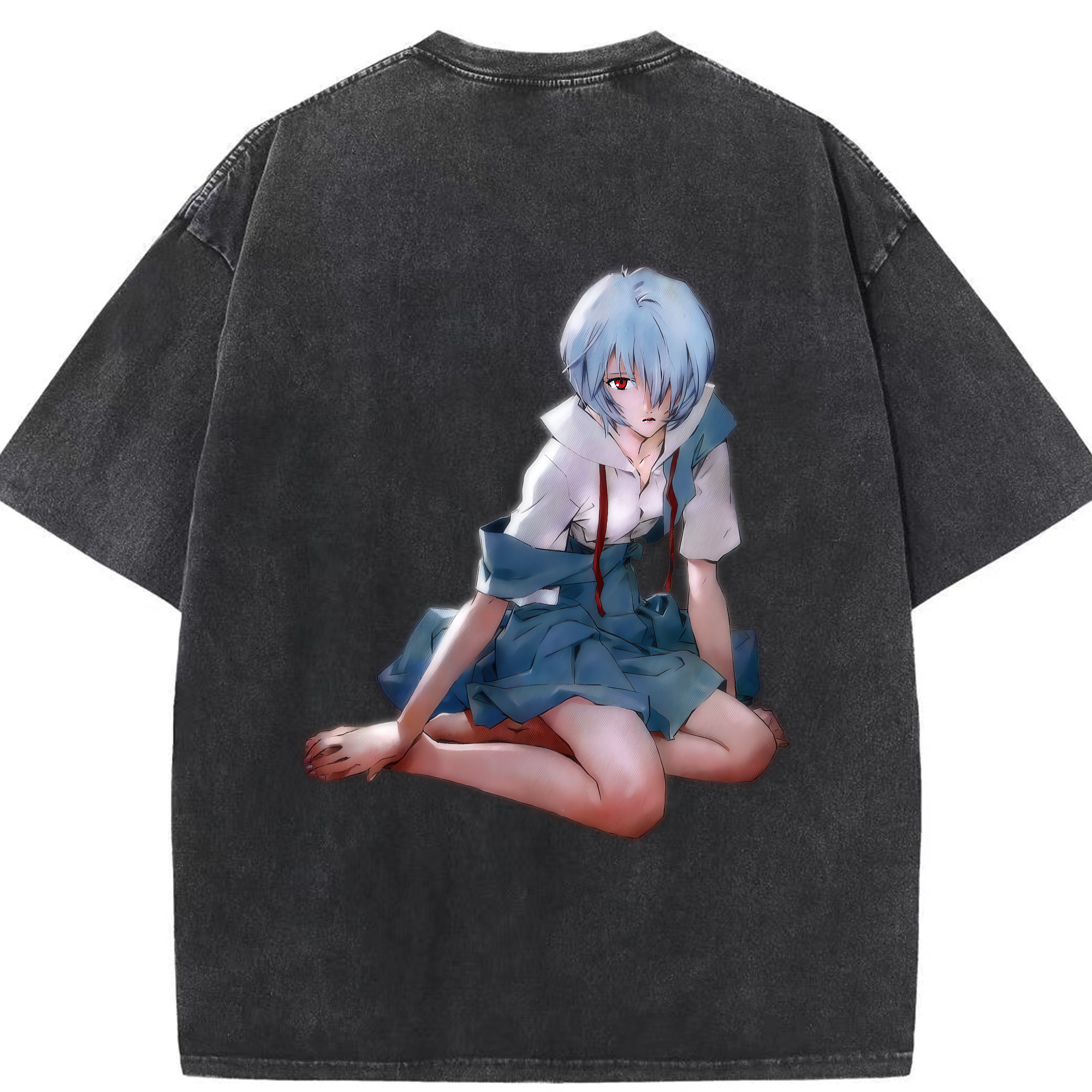 （画像用） EVA 新世紀エヴァンゲリオン 綿100% ヴィンテージ風 半袖Tシャツ（背面プリント）