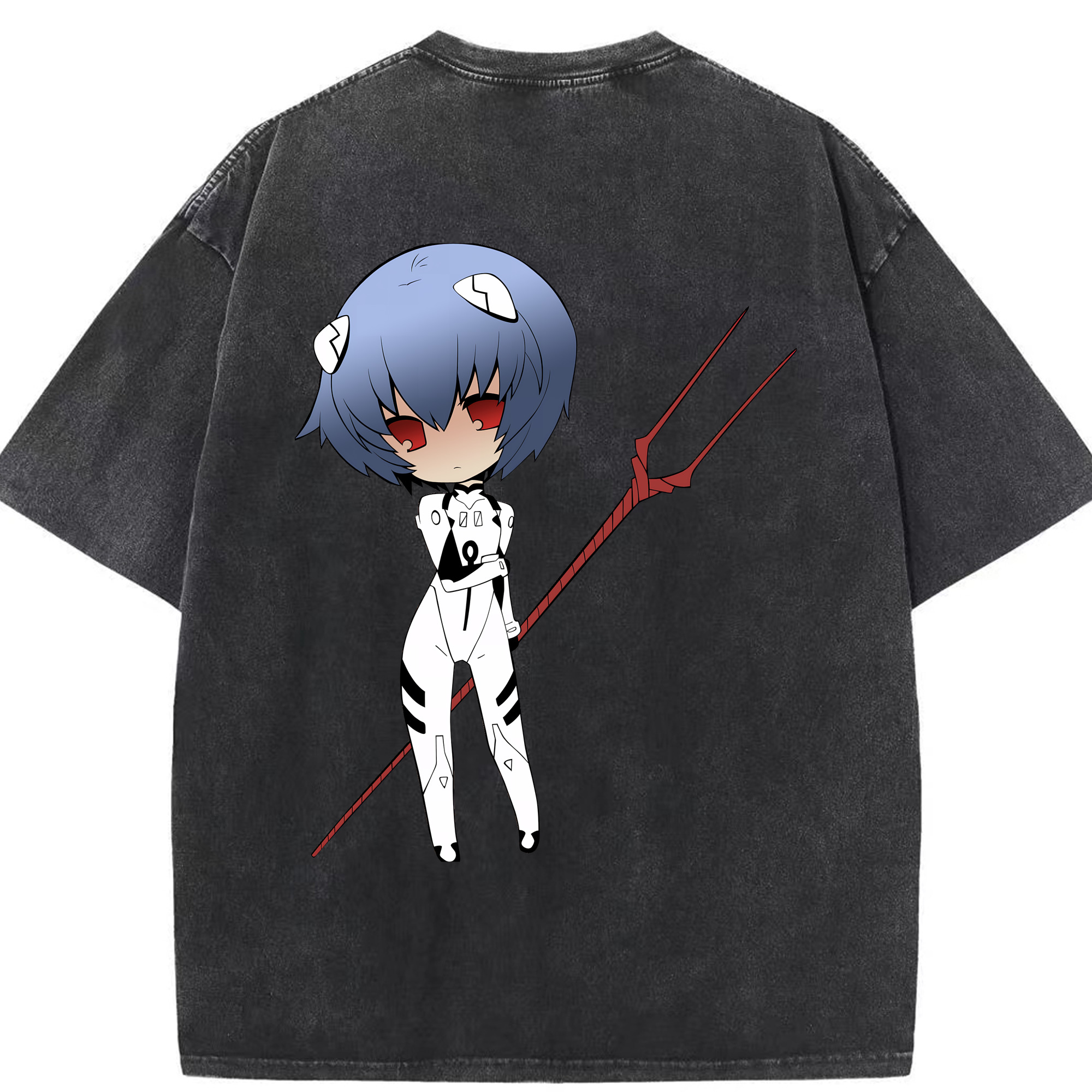 （画像用） EVA 新世紀エヴァンゲリオン 綿100% ヴィンテージ風 半袖Tシャツ（背面プリント）