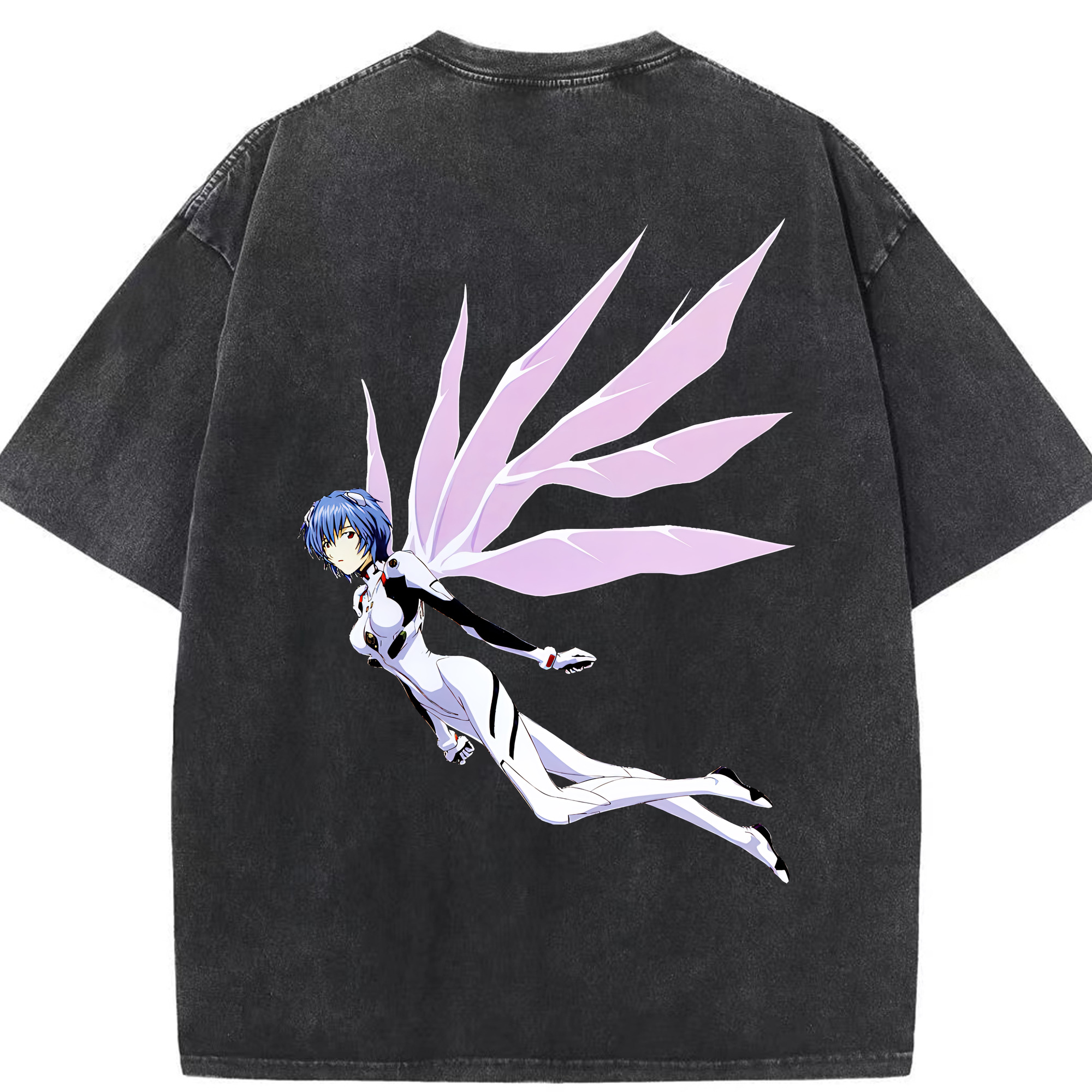 （画像用） EVA 新世紀エヴァンゲリオン 綿100% ヴィンテージ風 半袖Tシャツ（背面プリント）