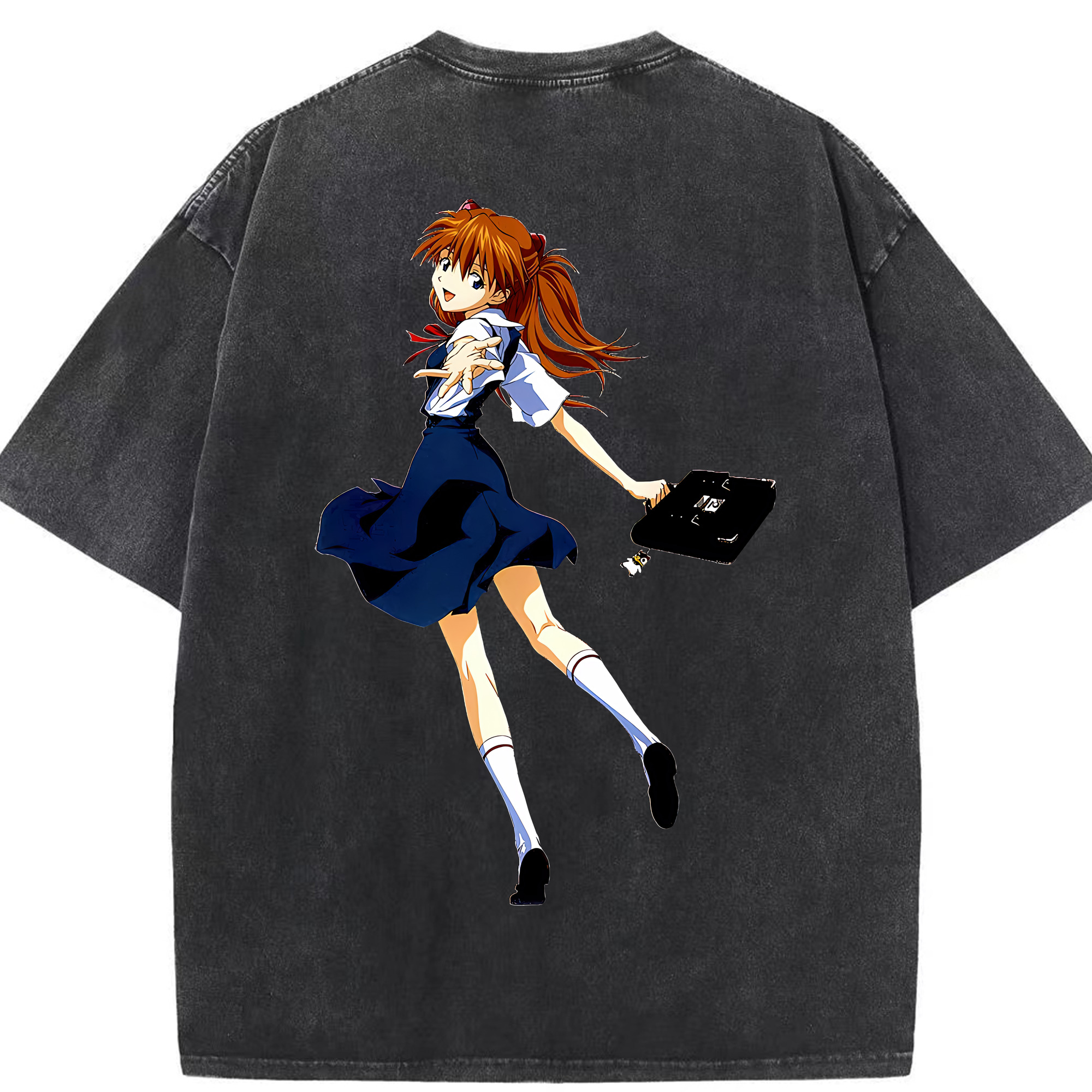 （画像用） EVA 新世紀エヴァンゲリオン 綿100% ヴィンテージ風 半袖Tシャツ（背面プリント）