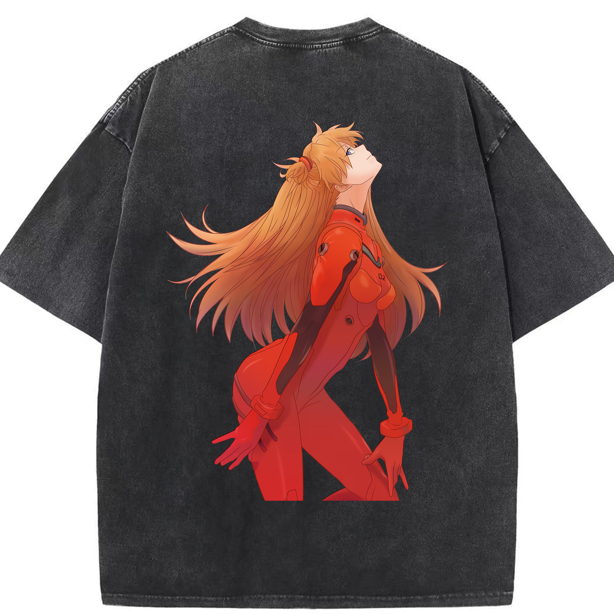 （画像用） EVA 新世紀エヴァンゲリオン 綿100% ヴィンテージ風 半袖Tシャツ（背面プリント）