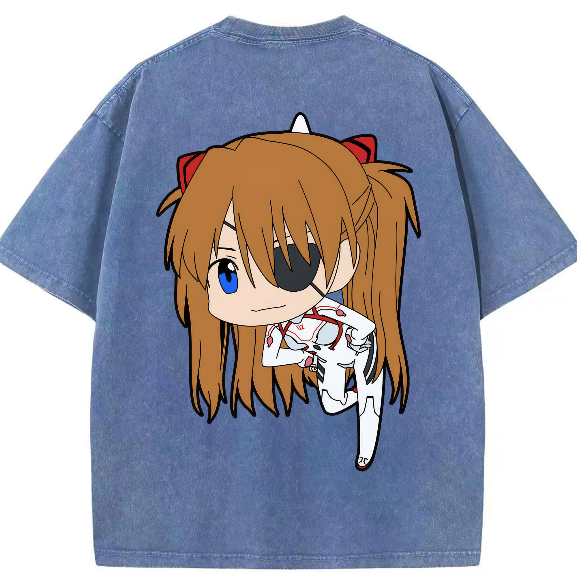 （画像用） EVA 新世紀エヴァンゲリオン 綿100% ヴィンテージ風 半袖Tシャツ（背面プリント）