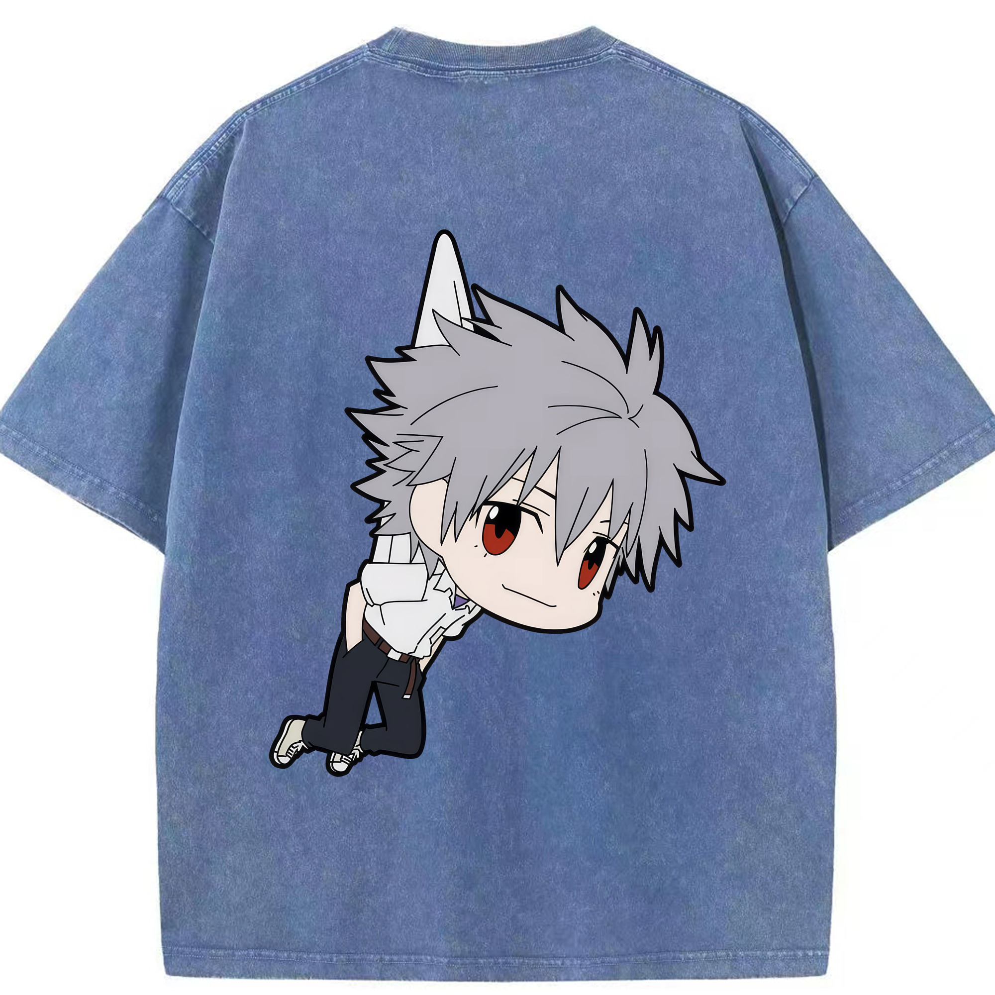 （画像用） EVA 新世紀エヴァンゲリオン 綿100% ヴィンテージ風 半袖Tシャツ（背面プリント）