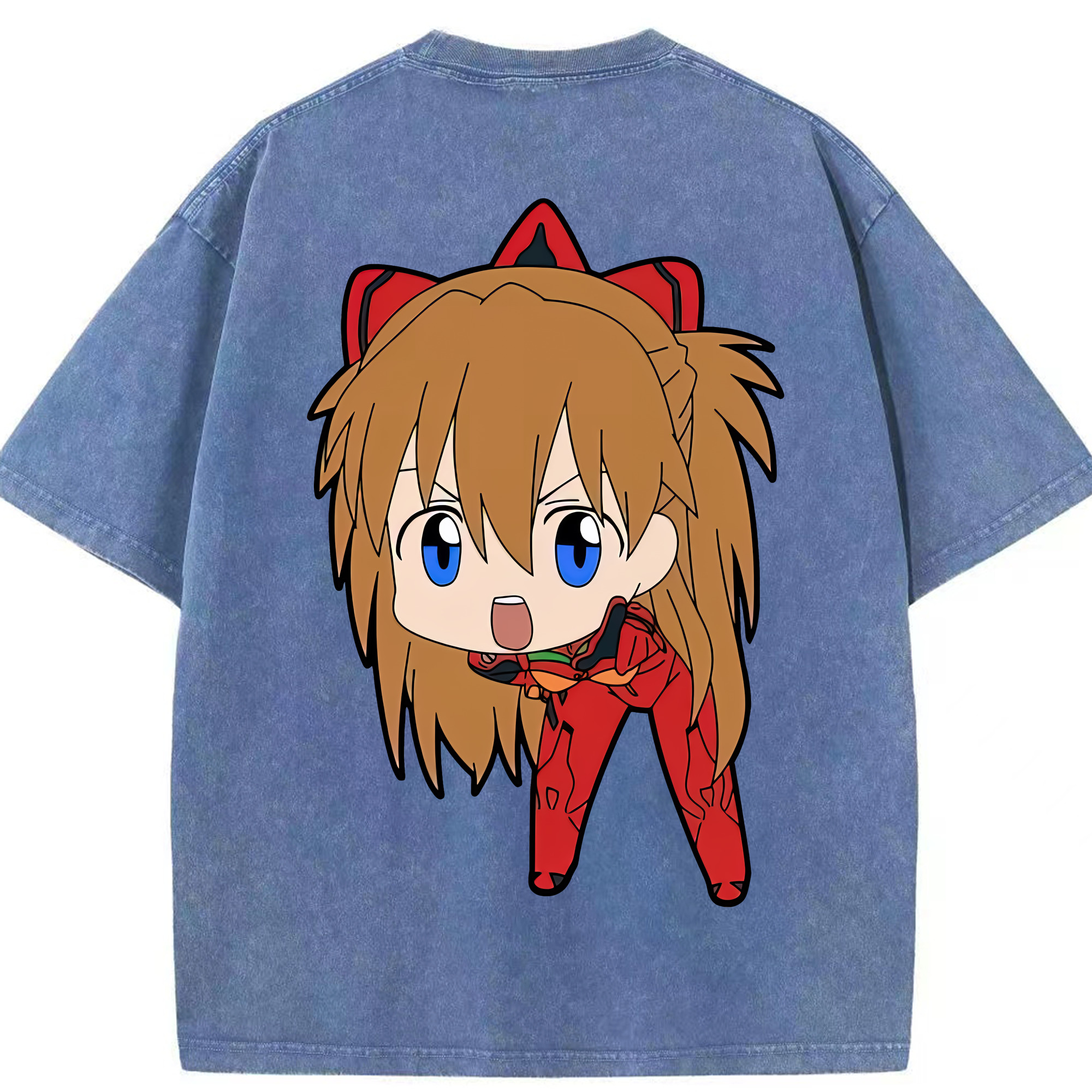 （画像用） EVA 新世紀エヴァンゲリオン 綿100% ヴィンテージ風 半袖Tシャツ（背面プリント）