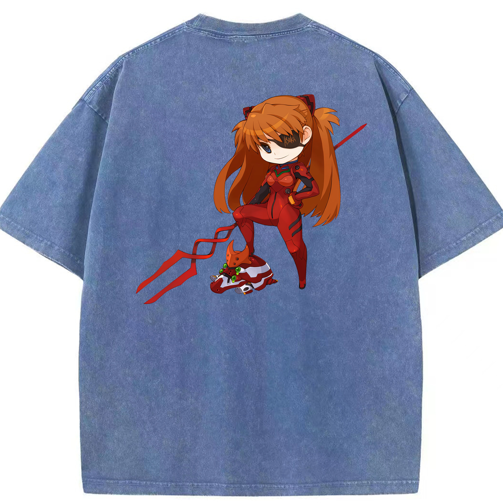 （画像用） EVA 新世紀エヴァンゲリオン 綿100% ヴィンテージ風 半袖Tシャツ（背面プリント）