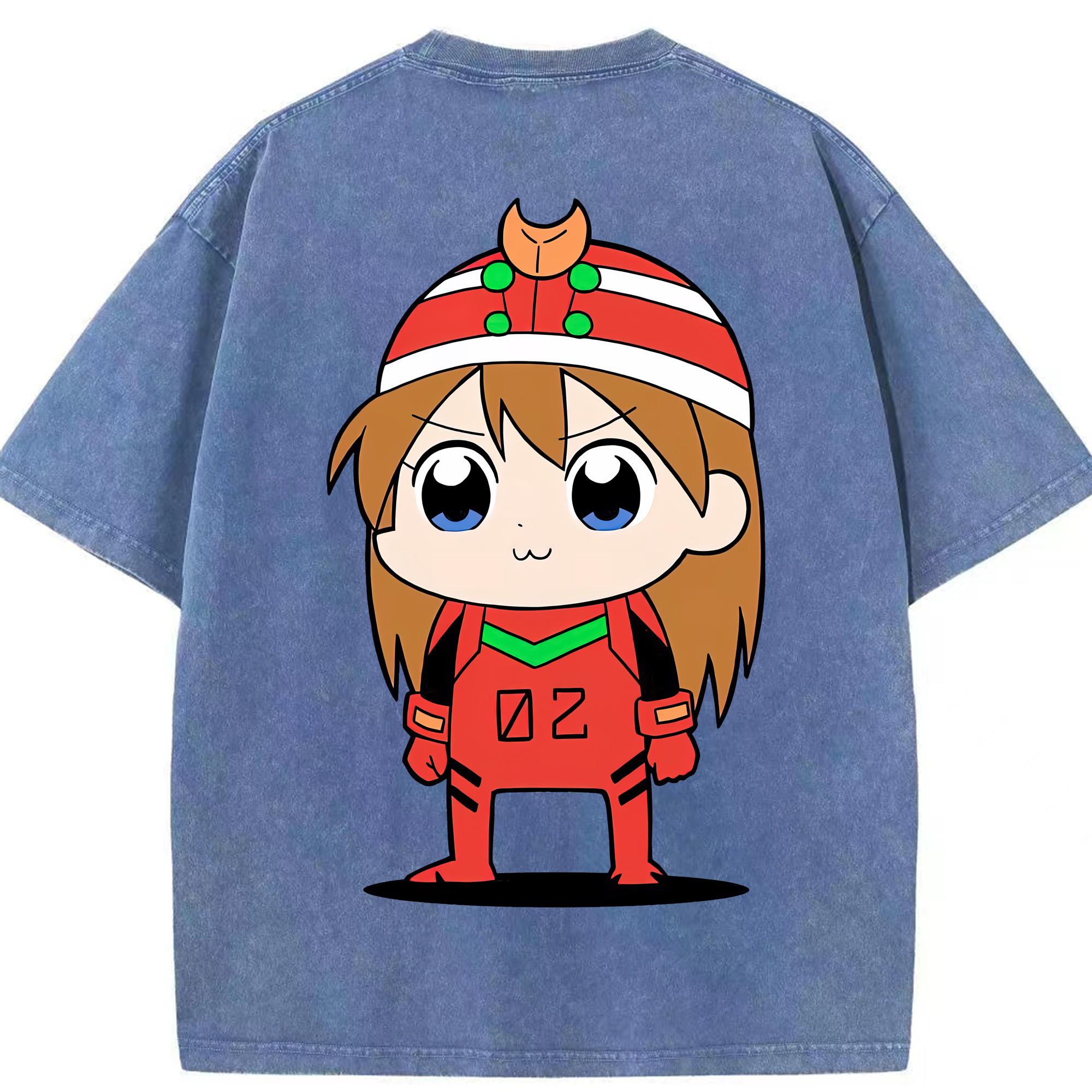 （画像用） EVA 新世紀エヴァンゲリオン 綿100% ヴィンテージ風 半袖Tシャツ（背面プリント）