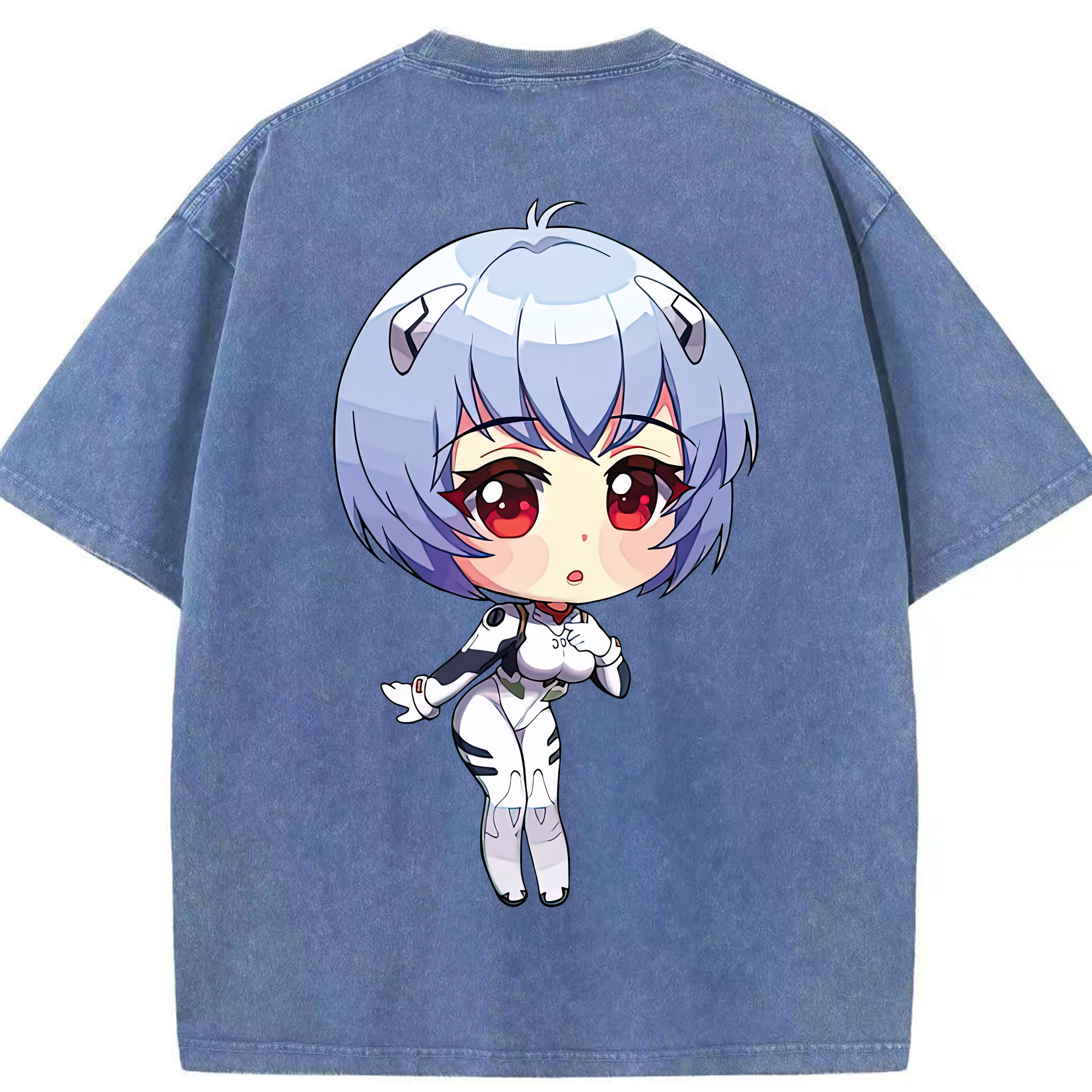 （画像用） EVA 新世紀エヴァンゲリオン 綿100% ヴィンテージ風 半袖Tシャツ（背面プリント）