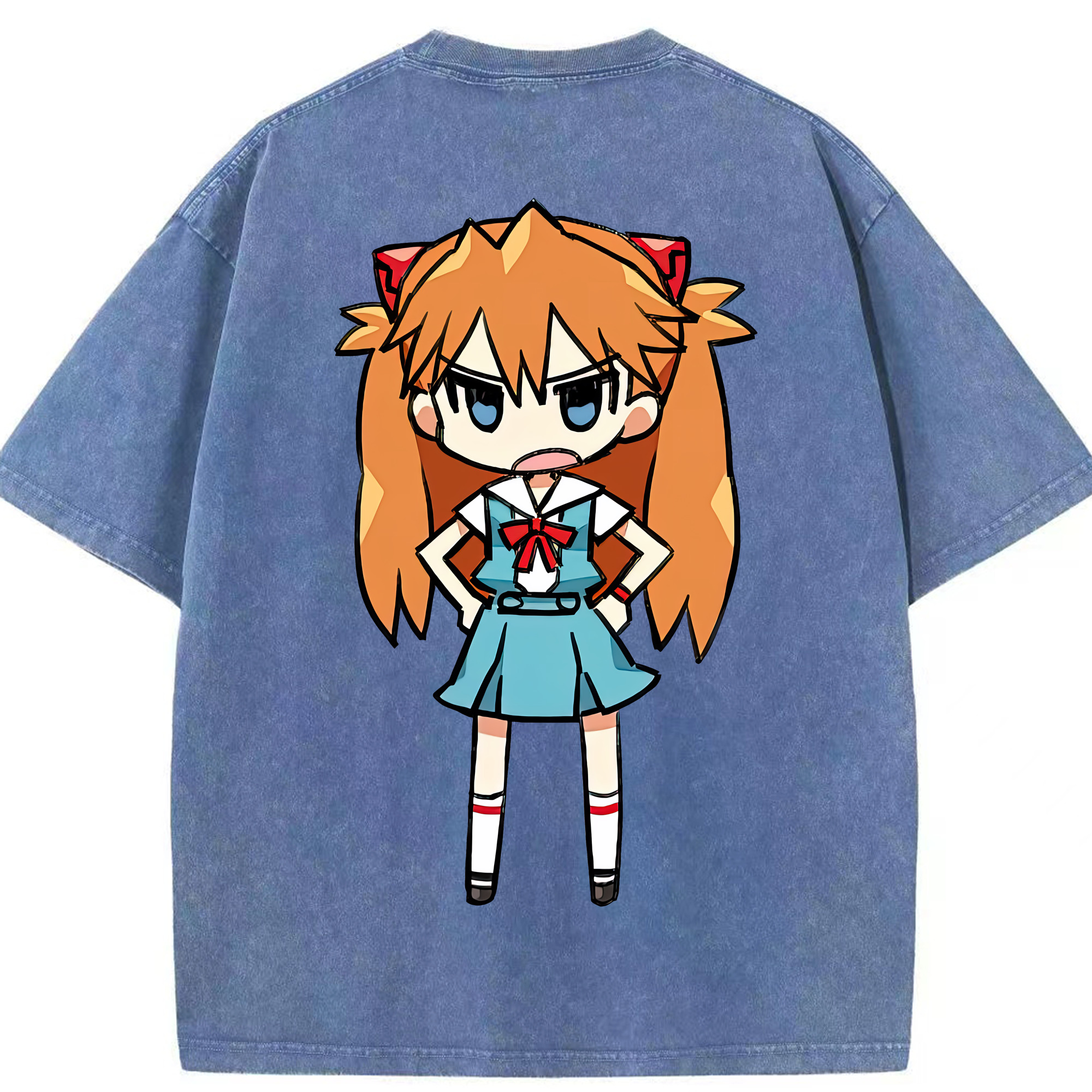 （画像用） EVA 新世紀エヴァンゲリオン 綿100% ヴィンテージ風 半袖Tシャツ（背面プリント）