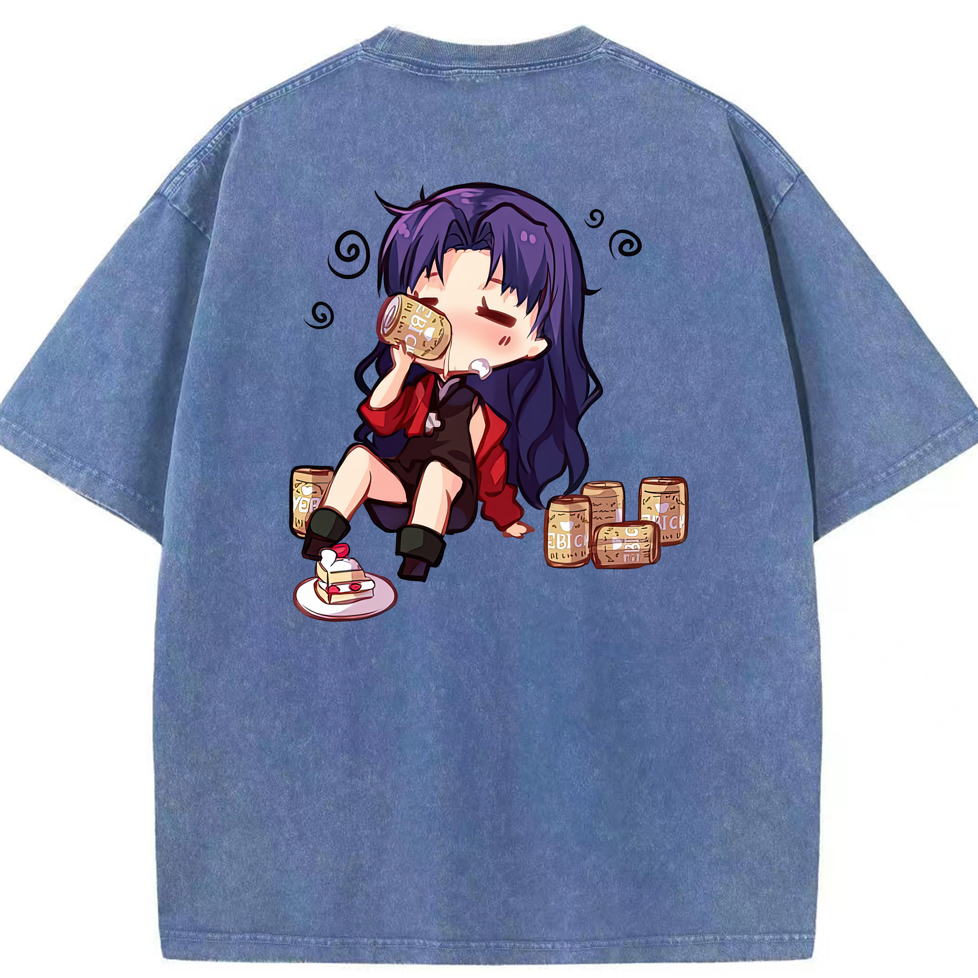 （画像用） EVA 新世紀エヴァンゲリオン 綿100% ヴィンテージ風 半袖Tシャツ（背面プリント）