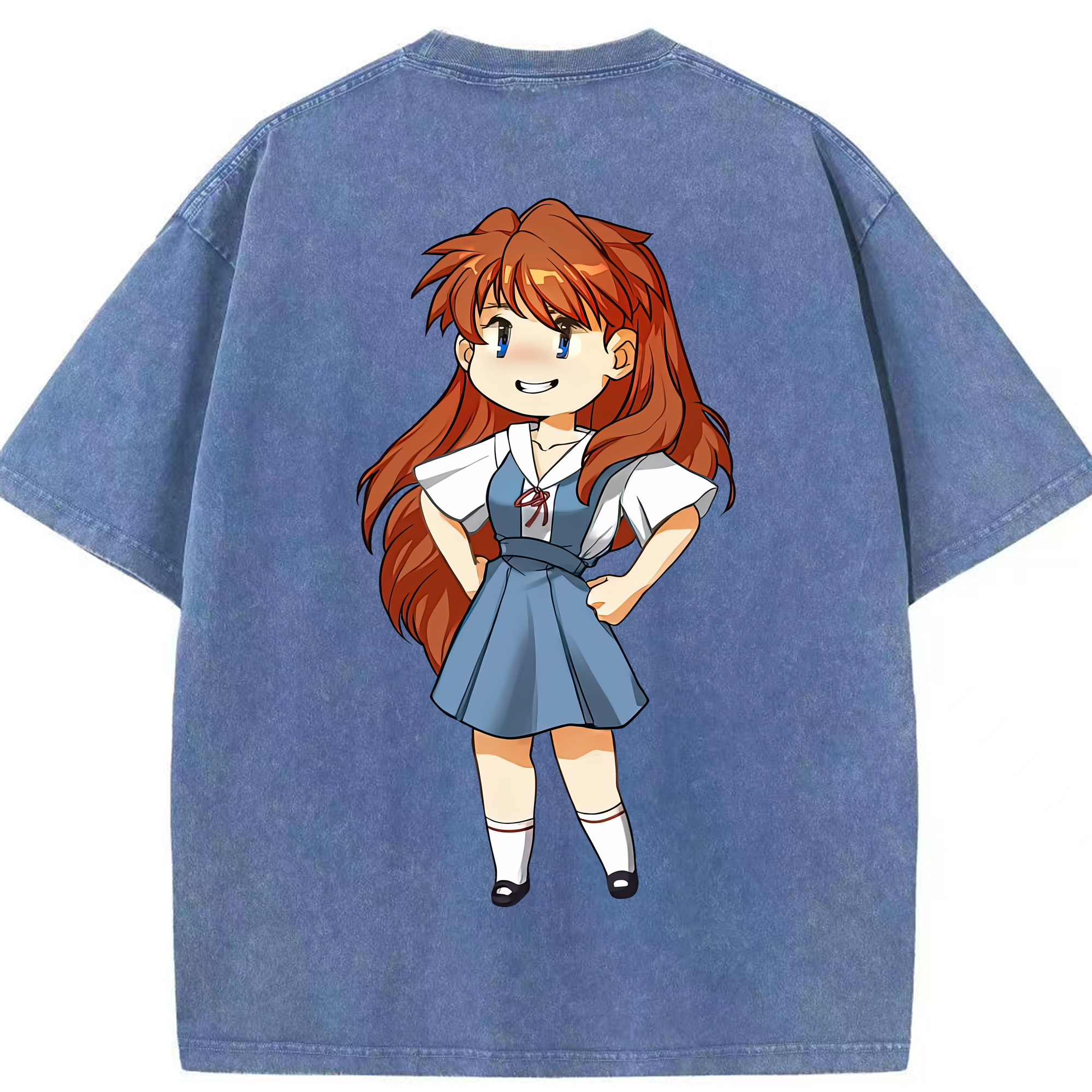 （画像用） EVA 新世紀エヴァンゲリオン 綿100% ヴィンテージ風 半袖Tシャツ（背面プリント）