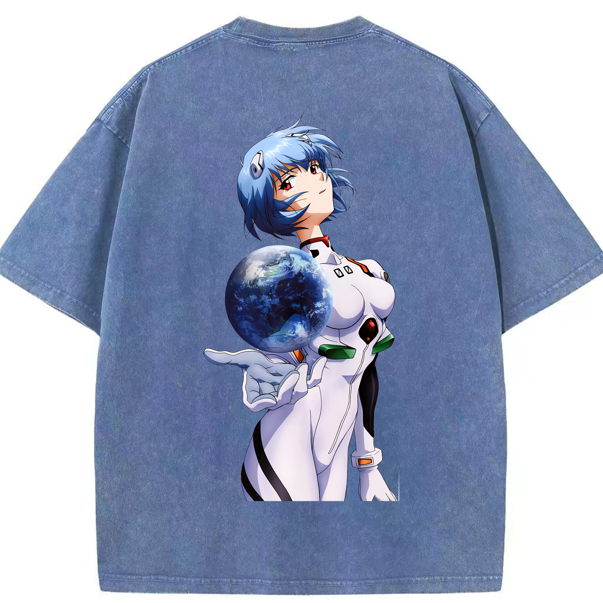 （画像用） EVA 新世紀エヴァンゲリオン 綿100% ヴィンテージ風 半袖Tシャツ（背面プリント）