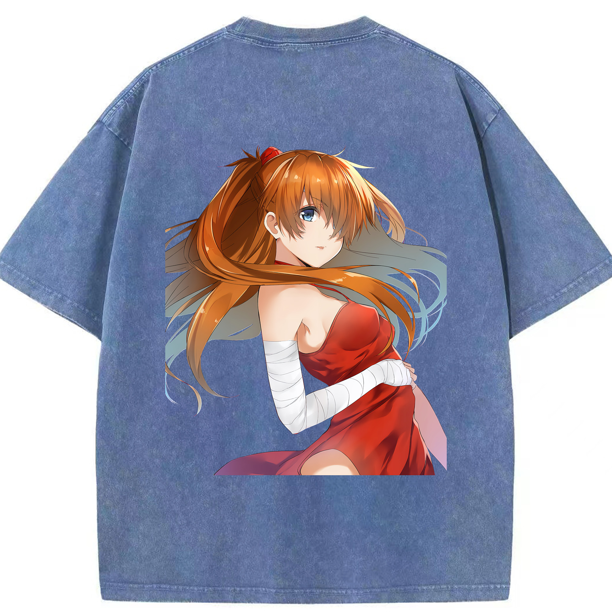 （画像用） EVA 新世紀エヴァンゲリオン 綿100% ヴィンテージ風 半袖Tシャツ（背面プリント）