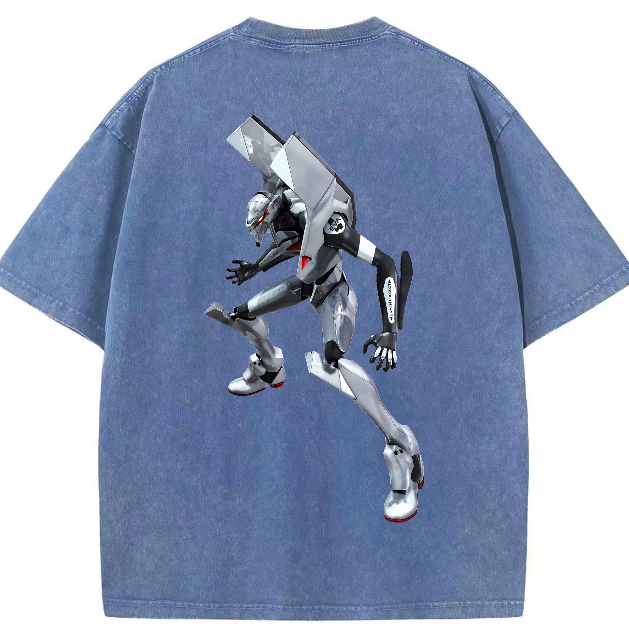 （画像用） EVA 新世紀エヴァンゲリオン 綿100% ヴィンテージ風 半袖Tシャツ（背面プリント）