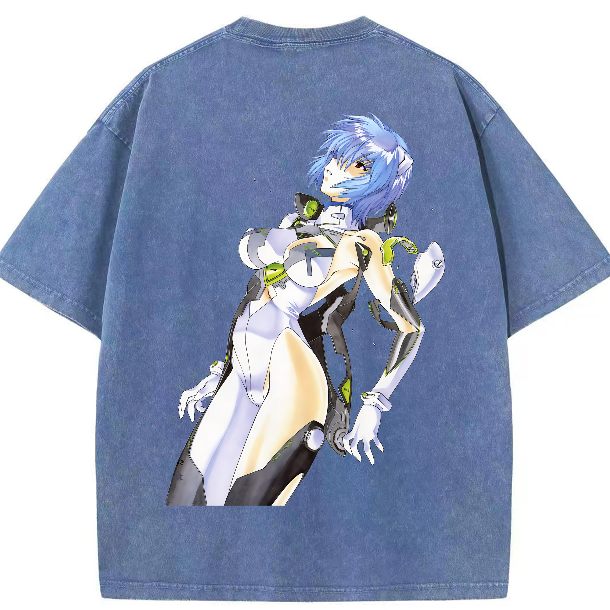 （画像用） EVA 新世紀エヴァンゲリオン 綿100% ヴィンテージ風 半袖Tシャツ（背面プリント）