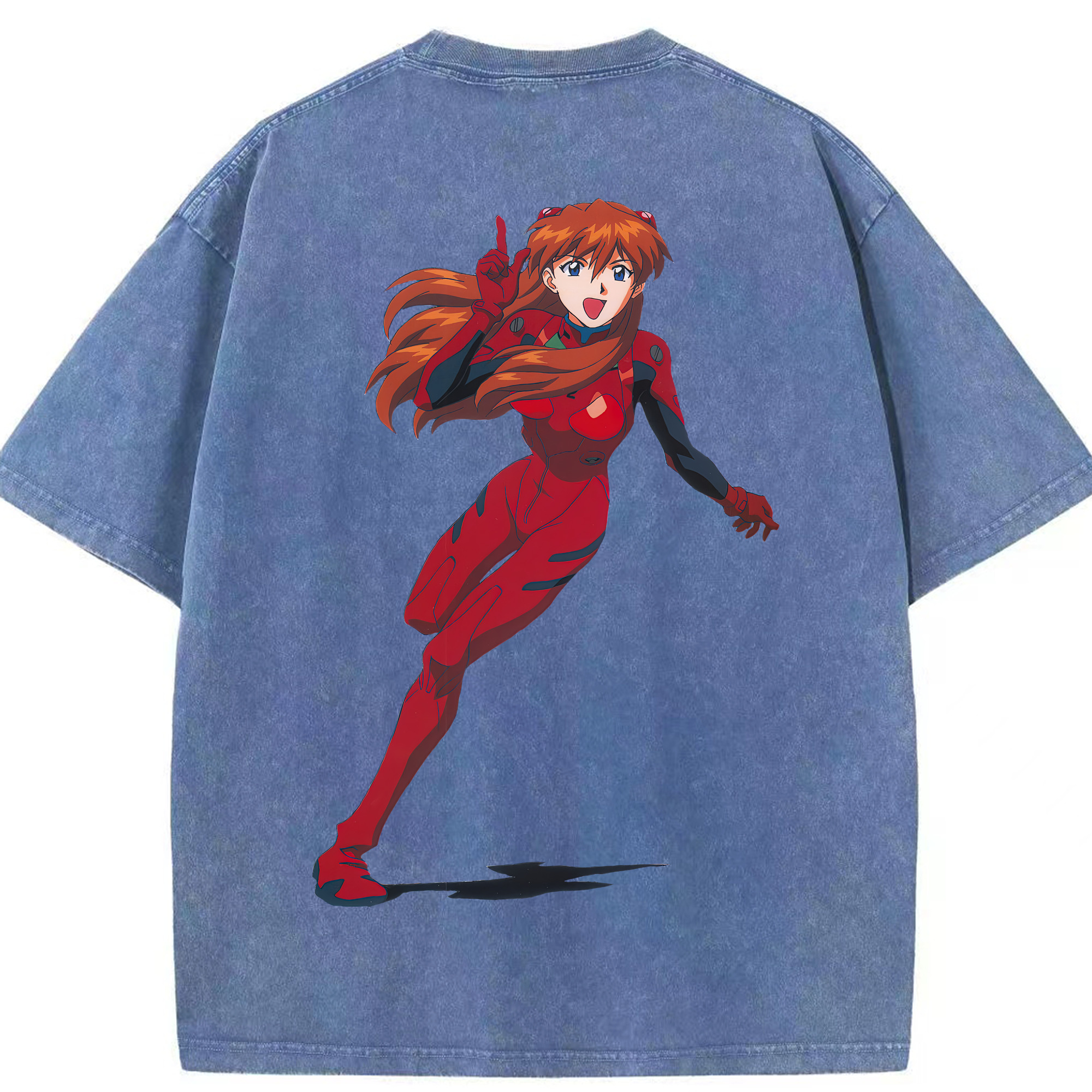 （画像用） EVA 新世紀エヴァンゲリオン 綿100% ヴィンテージ風 半袖Tシャツ（背面プリント）