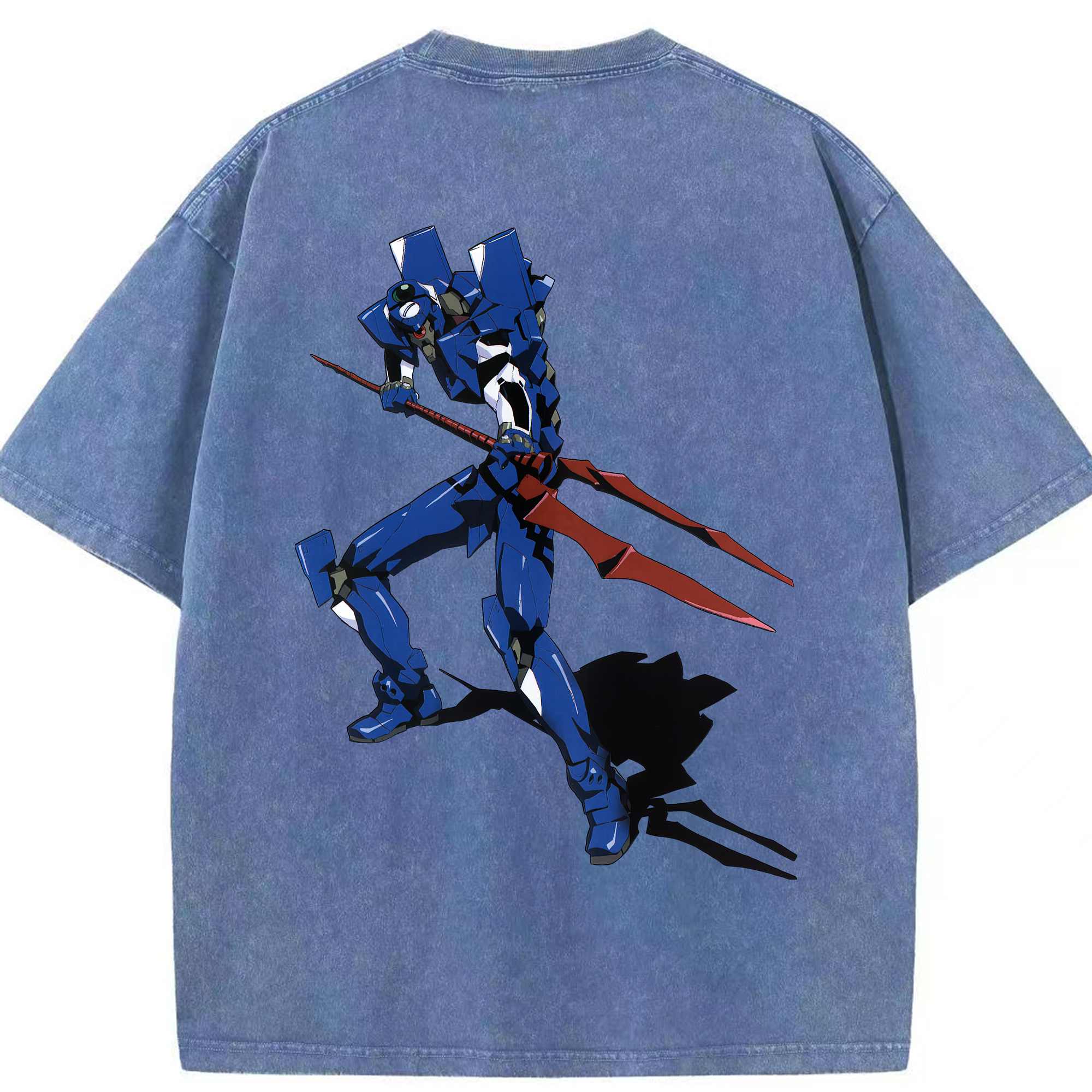 （画像用） EVA 新世紀エヴァンゲリオン 綿100% ヴィンテージ風 半袖Tシャツ（背面プリント）