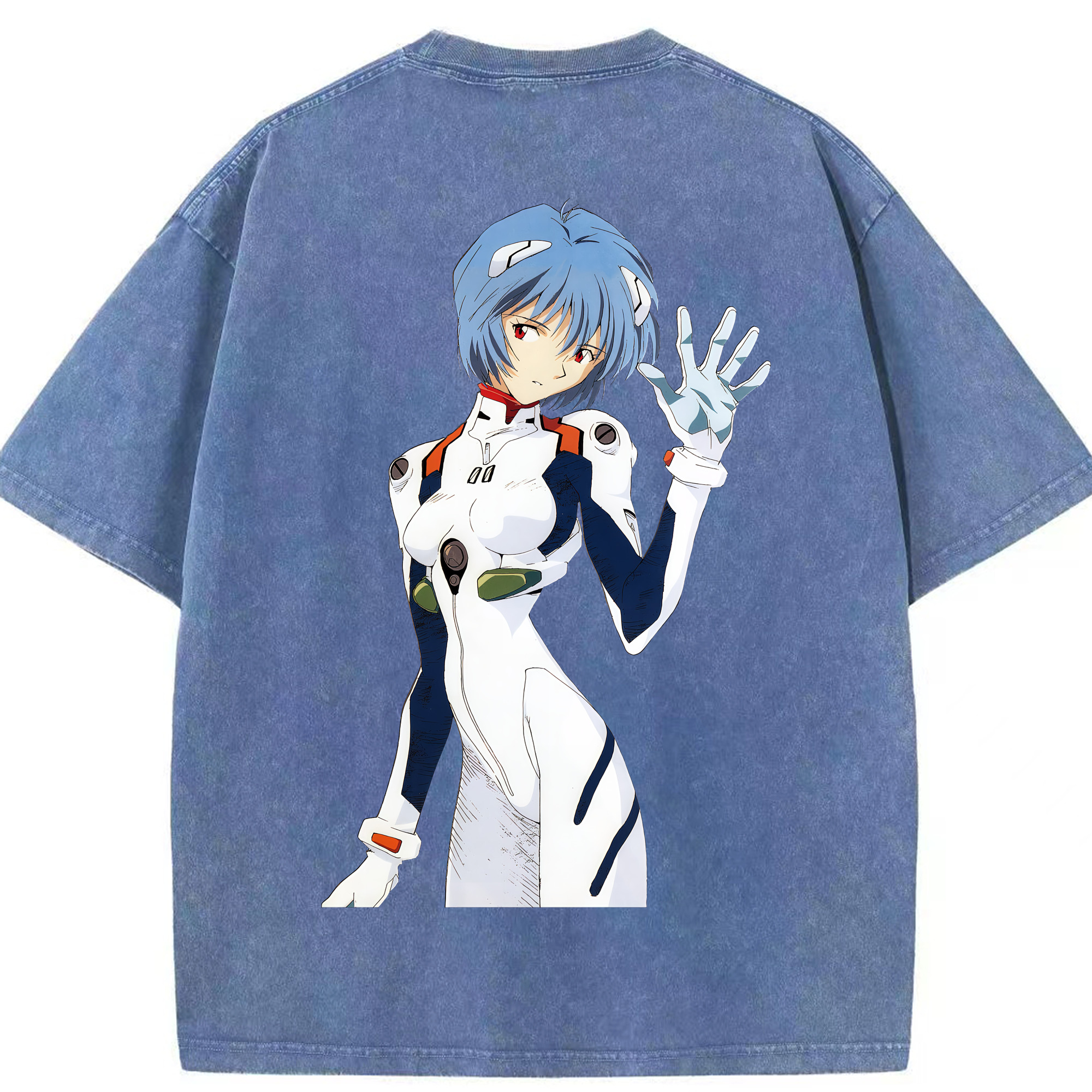 （画像用） EVA 新世紀エヴァンゲリオン 綿100% ヴィンテージ風 半袖Tシャツ（背面プリント）