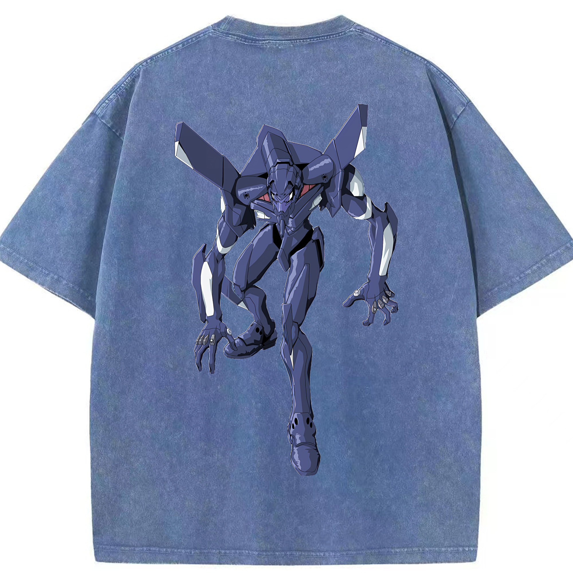 （画像用） EVA 新世紀エヴァンゲリオン 綿100% ヴィンテージ風 半袖Tシャツ（背面プリント）