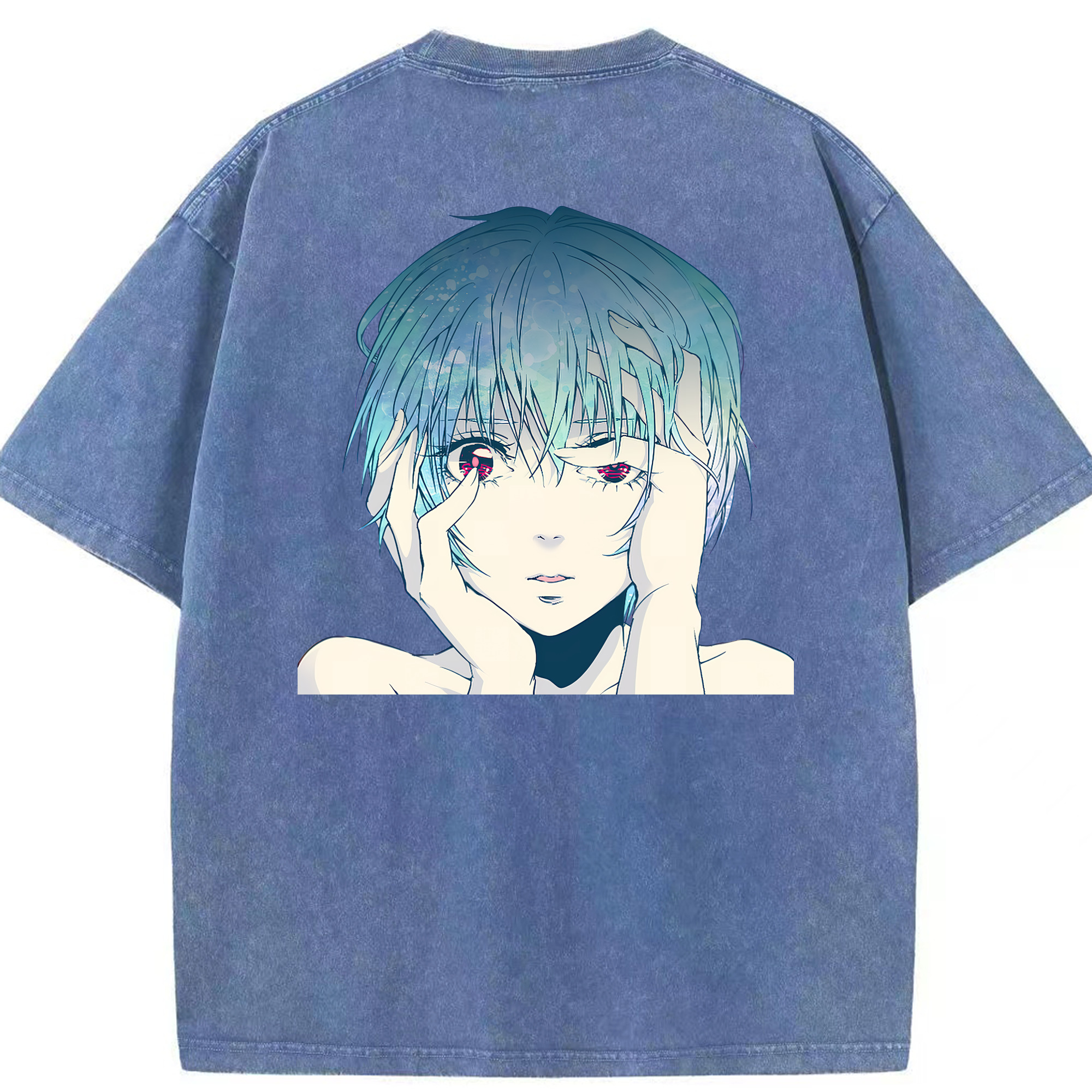 （画像用） EVA 新世紀エヴァンゲリオン 綿100% ヴィンテージ風 半袖Tシャツ（背面プリント）