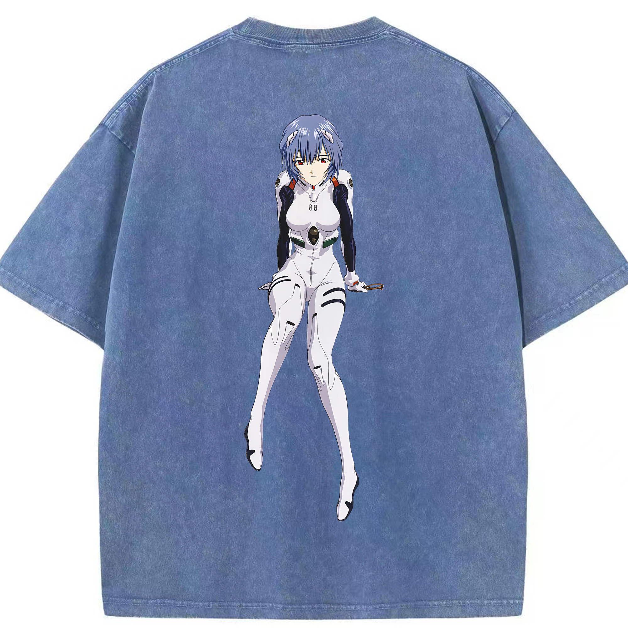 （画像用） EVA 新世紀エヴァンゲリオン 綿100% ヴィンテージ風 半袖Tシャツ（背面プリント）