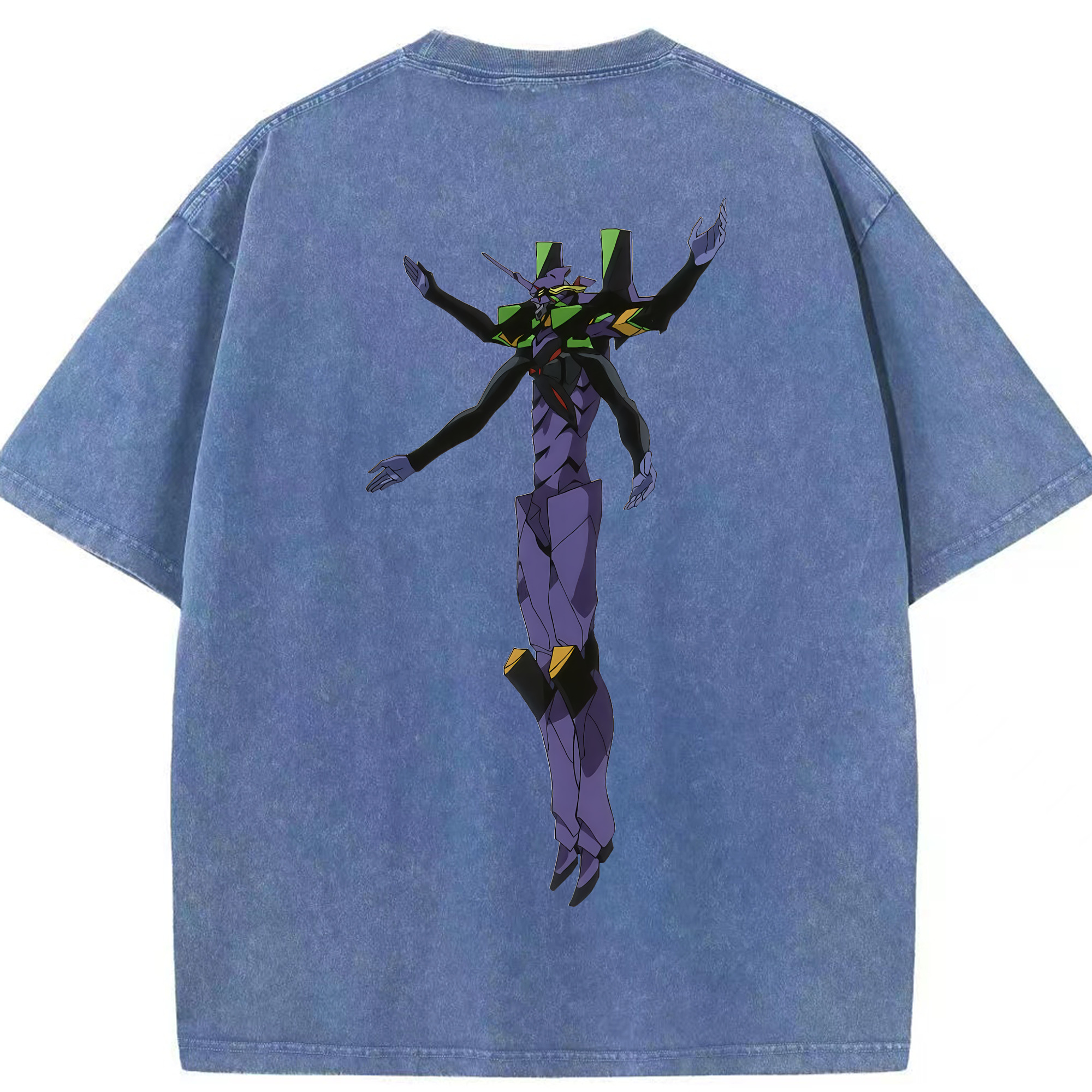 （画像用） EVA 新世紀エヴァンゲリオン 綿100% ヴィンテージ風 半袖Tシャツ（背面プリント）