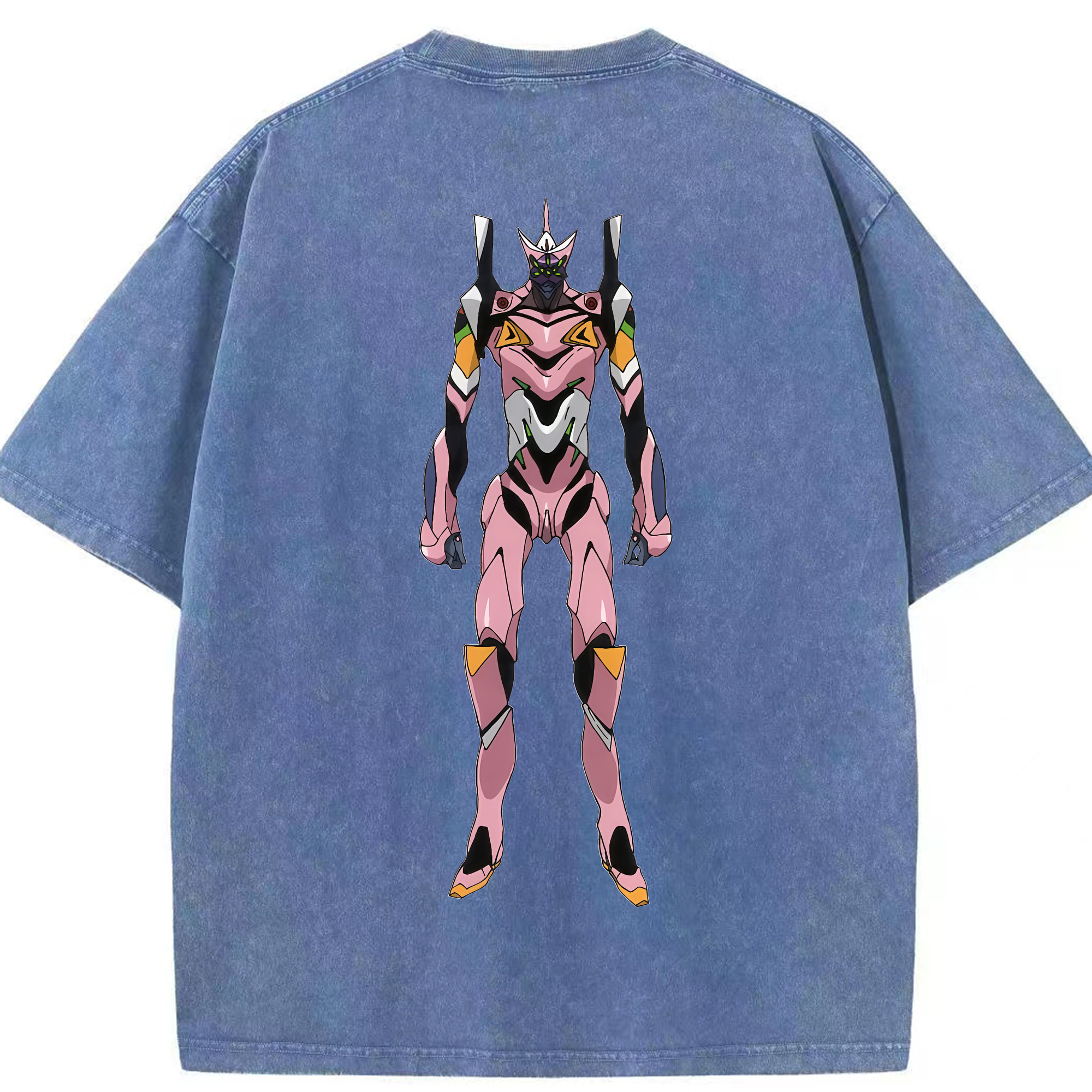 （画像用） EVA 新世紀エヴァンゲリオン 綿100% ヴィンテージ風 半袖Tシャツ（背面プリント）