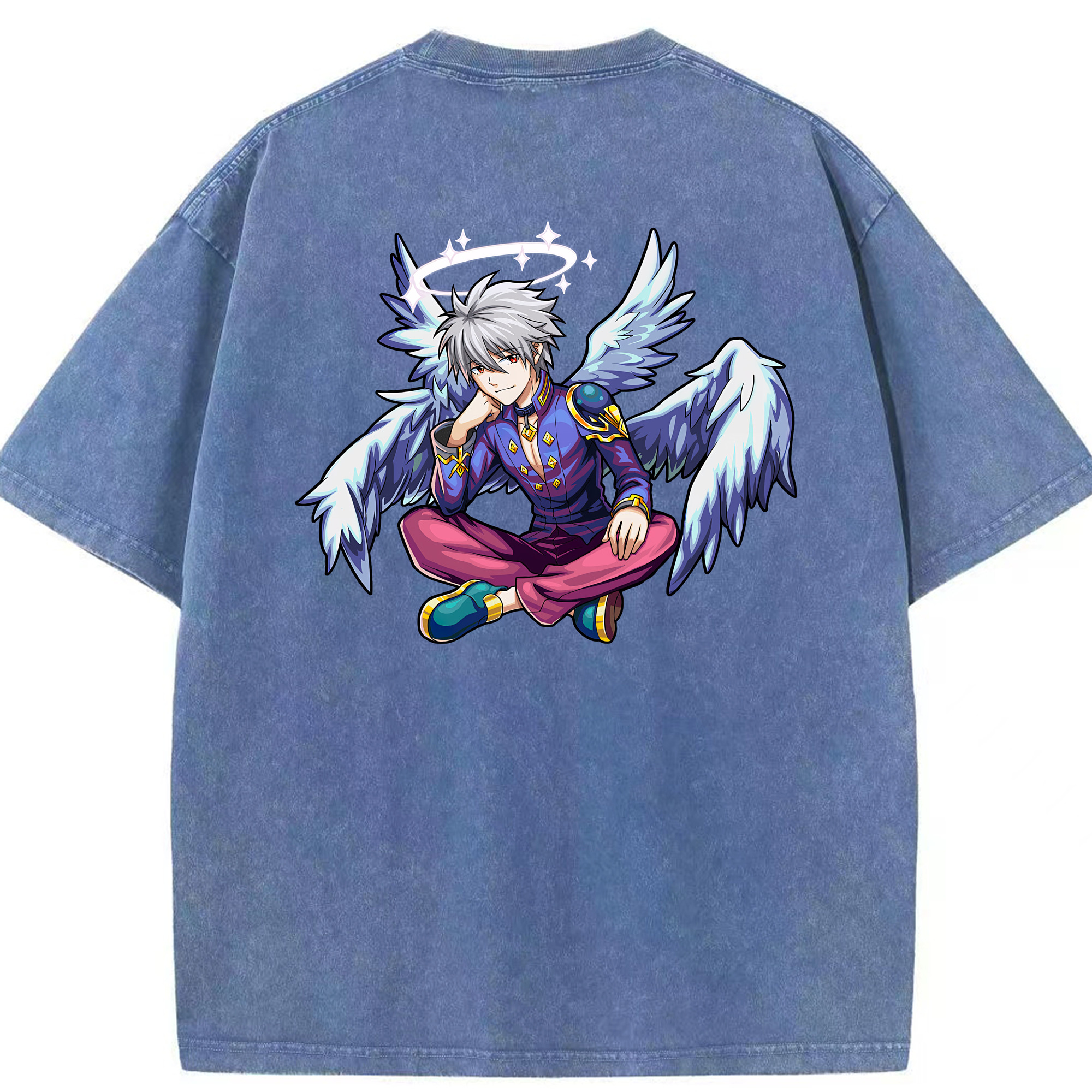（画像用） EVA 新世紀エヴァンゲリオン 綿100% ヴィンテージ風 半袖Tシャツ（背面プリント）