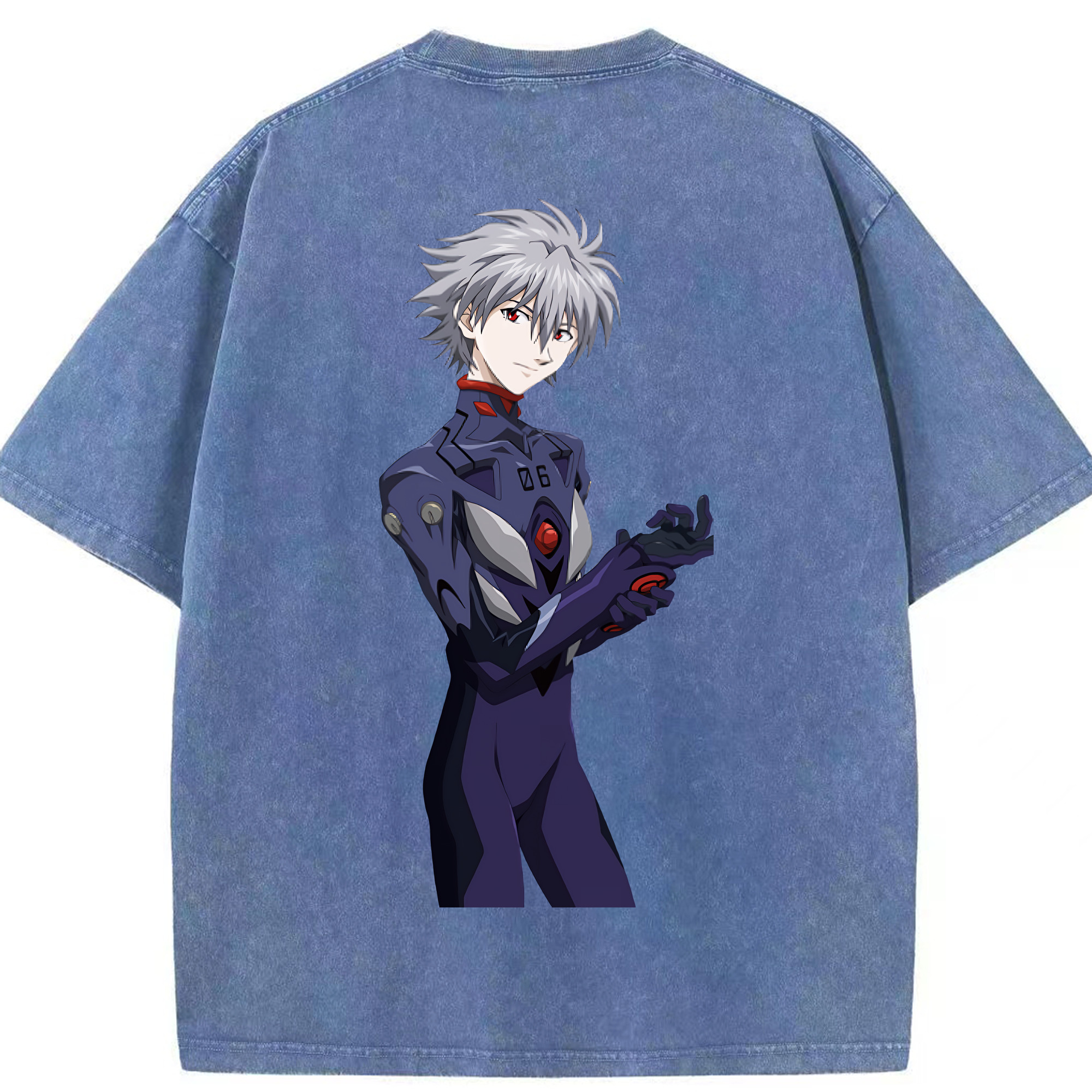 （画像用） EVA 新世紀エヴァンゲリオン 綿100% ヴィンテージ風 半袖Tシャツ（背面プリント）