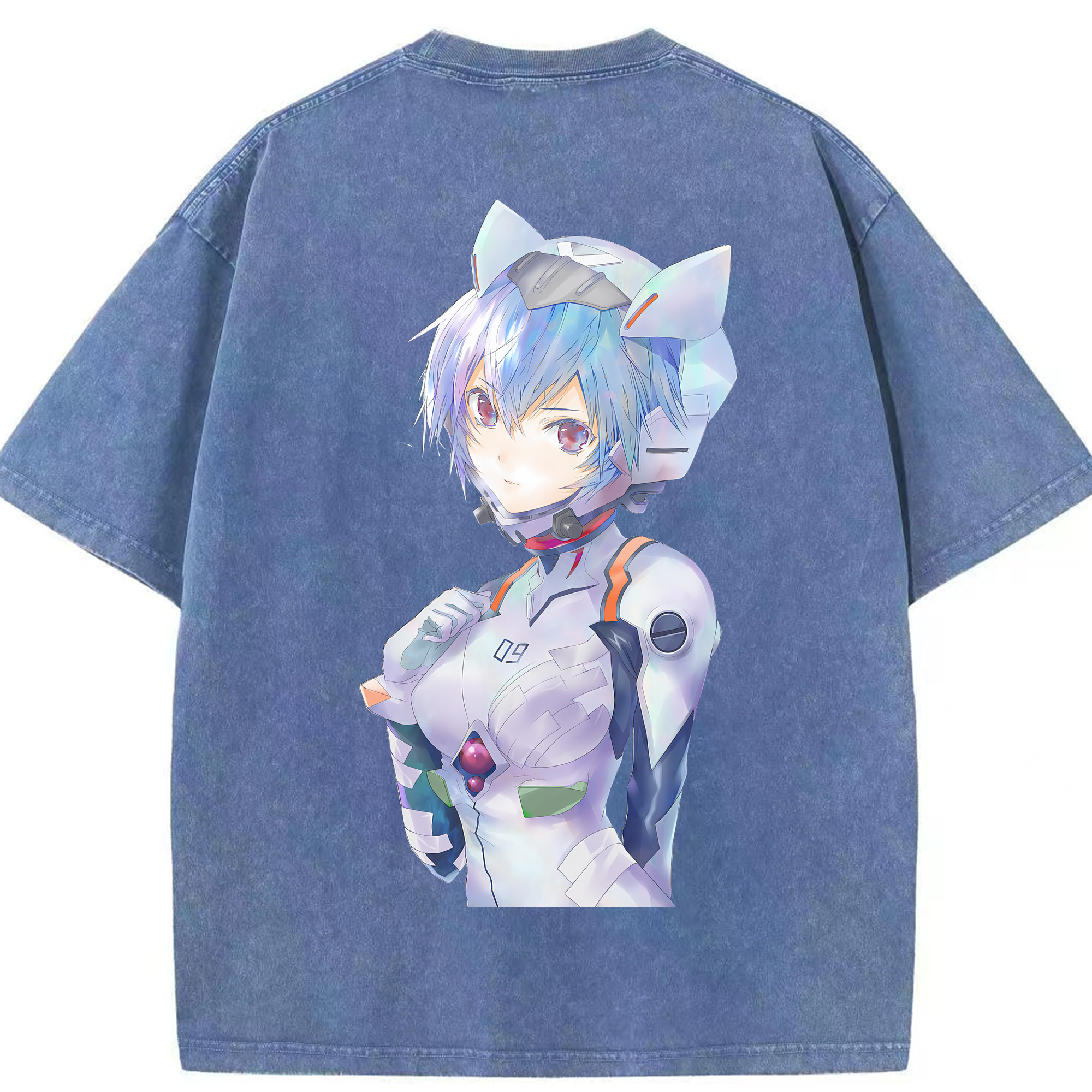（画像用） EVA 新世紀エヴァンゲリオン 綿100% ヴィンテージ風 半袖Tシャツ（背面プリント）