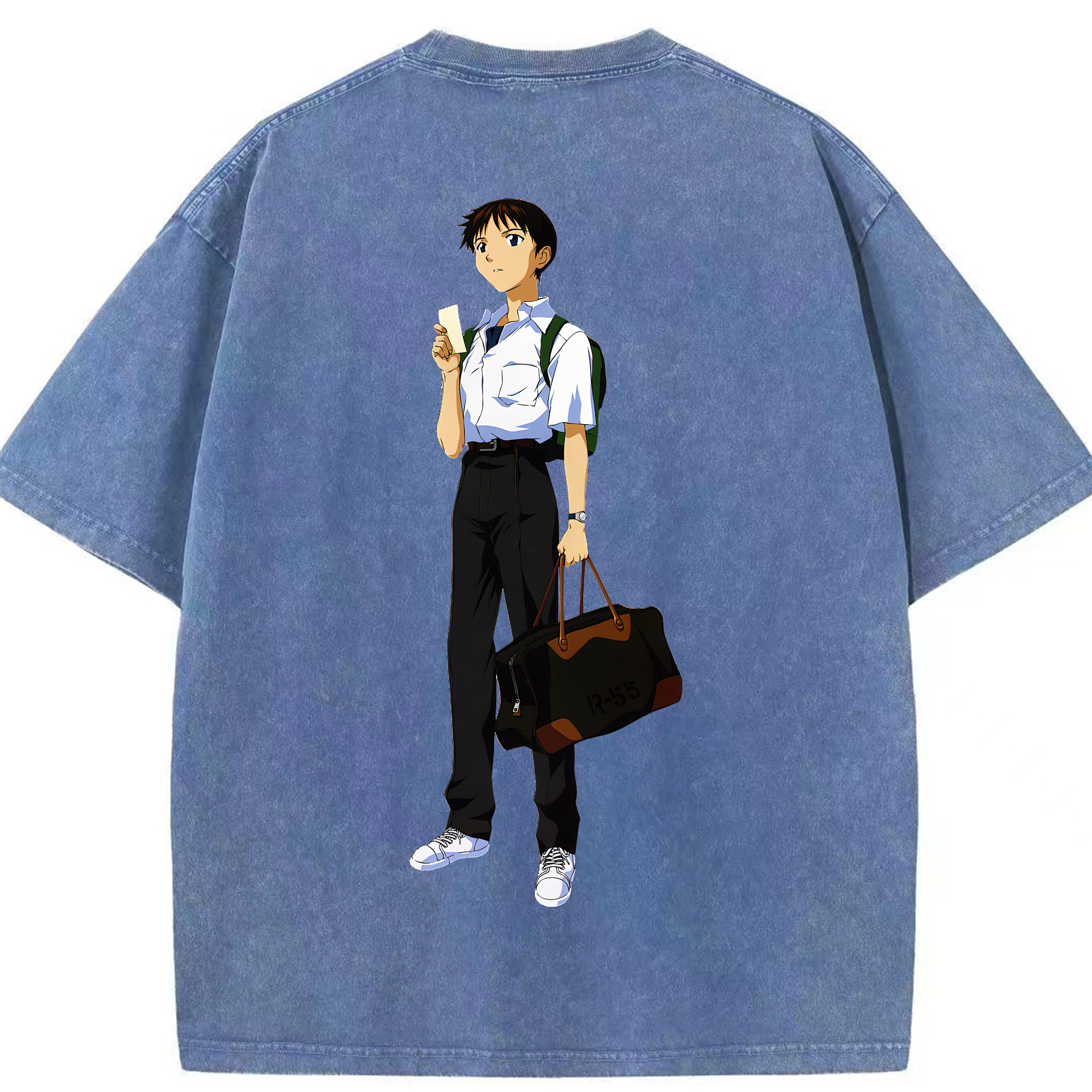 （画像用） EVA 新世紀エヴァンゲリオン 綿100% ヴィンテージ風 半袖Tシャツ（背面プリント）