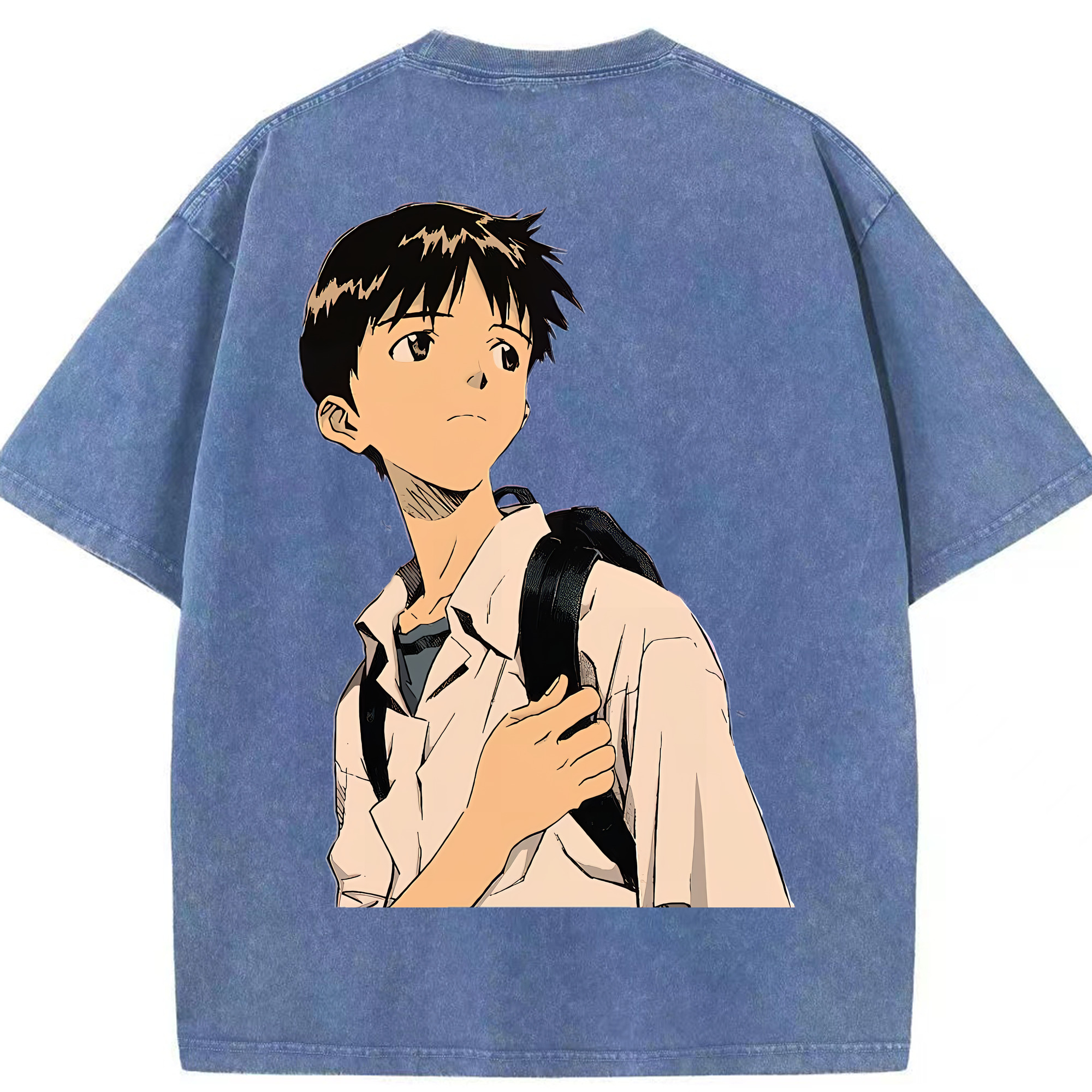 （画像用） EVA 新世紀エヴァンゲリオン 綿100% ヴィンテージ風 半袖Tシャツ（背面プリント）